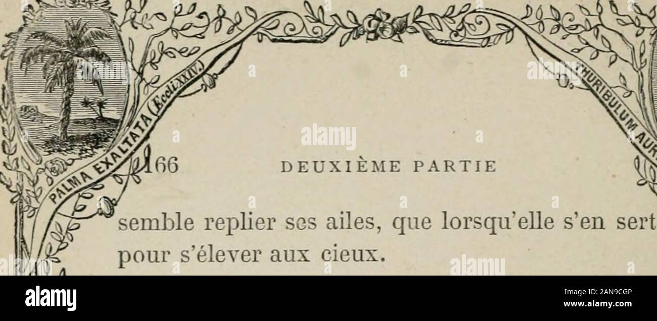 Les i simboli de la Croix . LES I SIMBOLI DE LA CROIX. ^s^bc -S: ¥ f(4^ DEUXIEME PARTIE semble replier ses ailes, que lorsquelle sen sertpour sélever aux cieux. Tantôt, comme onu Séraphin brûlant, elle ré-pand autour delle, par ses paroles et ses exem-ple, ce feu de la Charité dont le Christ est venujeter ici-bas la première étincelle. Cette divineflamme ne jaillit guère que du sein de la virgi-nité; seule elle la possède à degré onu assez puis-sant pour la communiquer. Cest pourquoilEglise catholique se glorifie avec raison de sesprêtres, de ses religieux et de ses religieusesvierges, dont lapos Foto Stock
