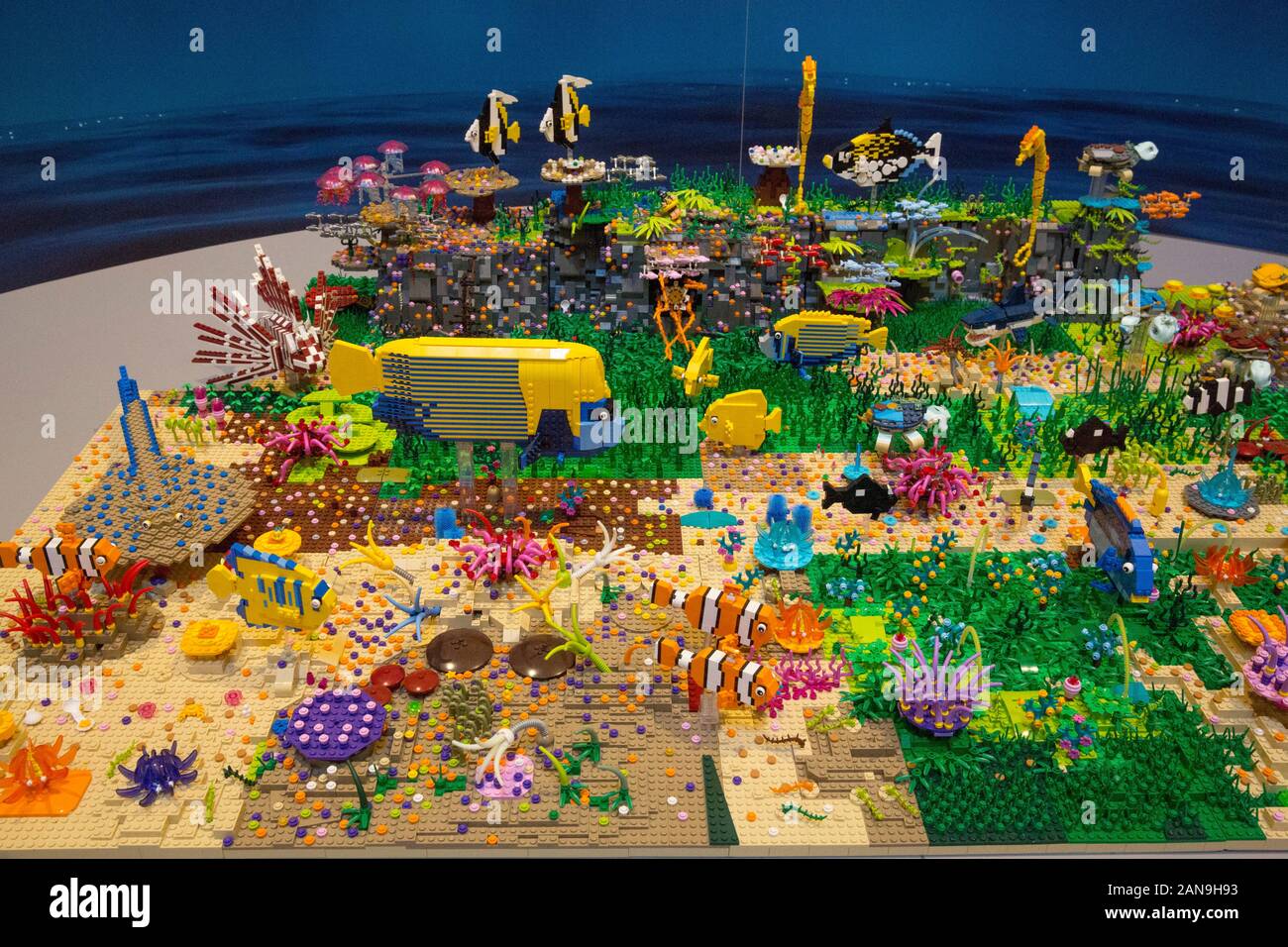 LEGO BRIKS IN MOSTRA DEL CINEMA DI VERSAILLES, Francia Foto Stock