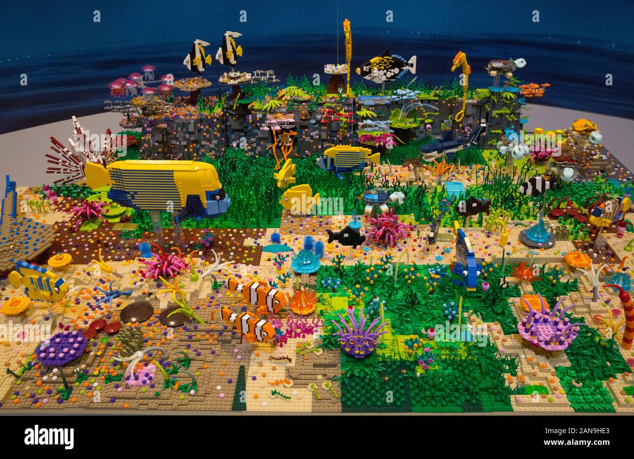 LEGO BRIKS IN MOSTRA DEL CINEMA DI VERSAILLES, Francia Foto Stock