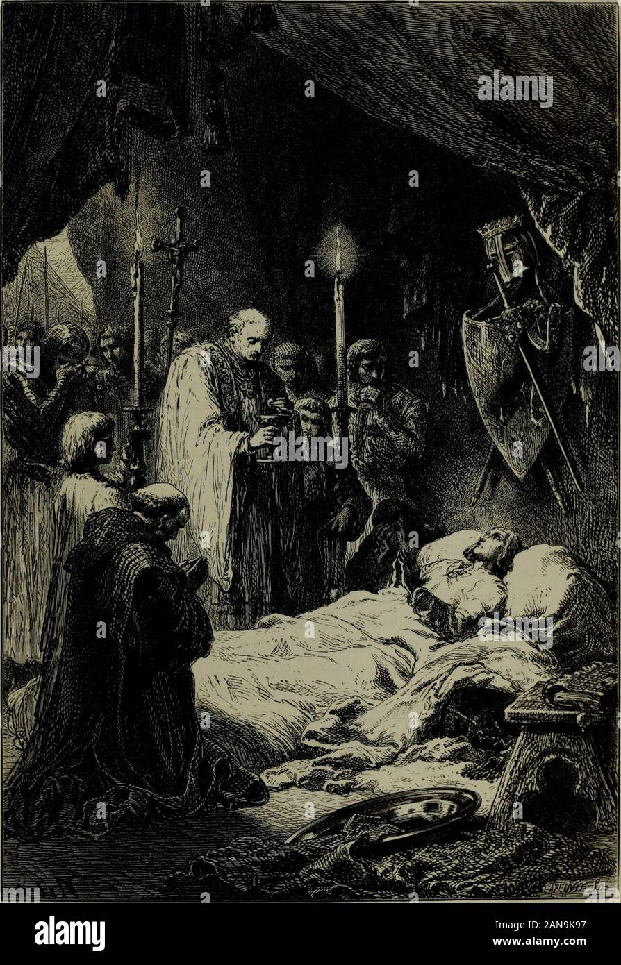 Una storia popolare della Francia : fin dai primi tempi . il suo consueto orisons a bassa voce e fu heardmurmuring queste parole rotto: Fiera di Sir Dio, abbi misericordia onthis persone che bideth qui, e riportarli al loro ownland! Consentono loro di non cadere nelle mani dei loro nemici, andlet loro di non essere vincolato a negare il tuo nome ! E allo stesso tempo che egli ha quindi espresso il suo triste riflessioni su thesituation in cui stava lasciando il suo esercito e il suo popolo, hecried di volta in volta, come egli stesso ha sollevato sul suo letto, Jeru-salem ! Gerusalemme! Andremo a Gerusalemme ! Duranteil notte di th Foto Stock