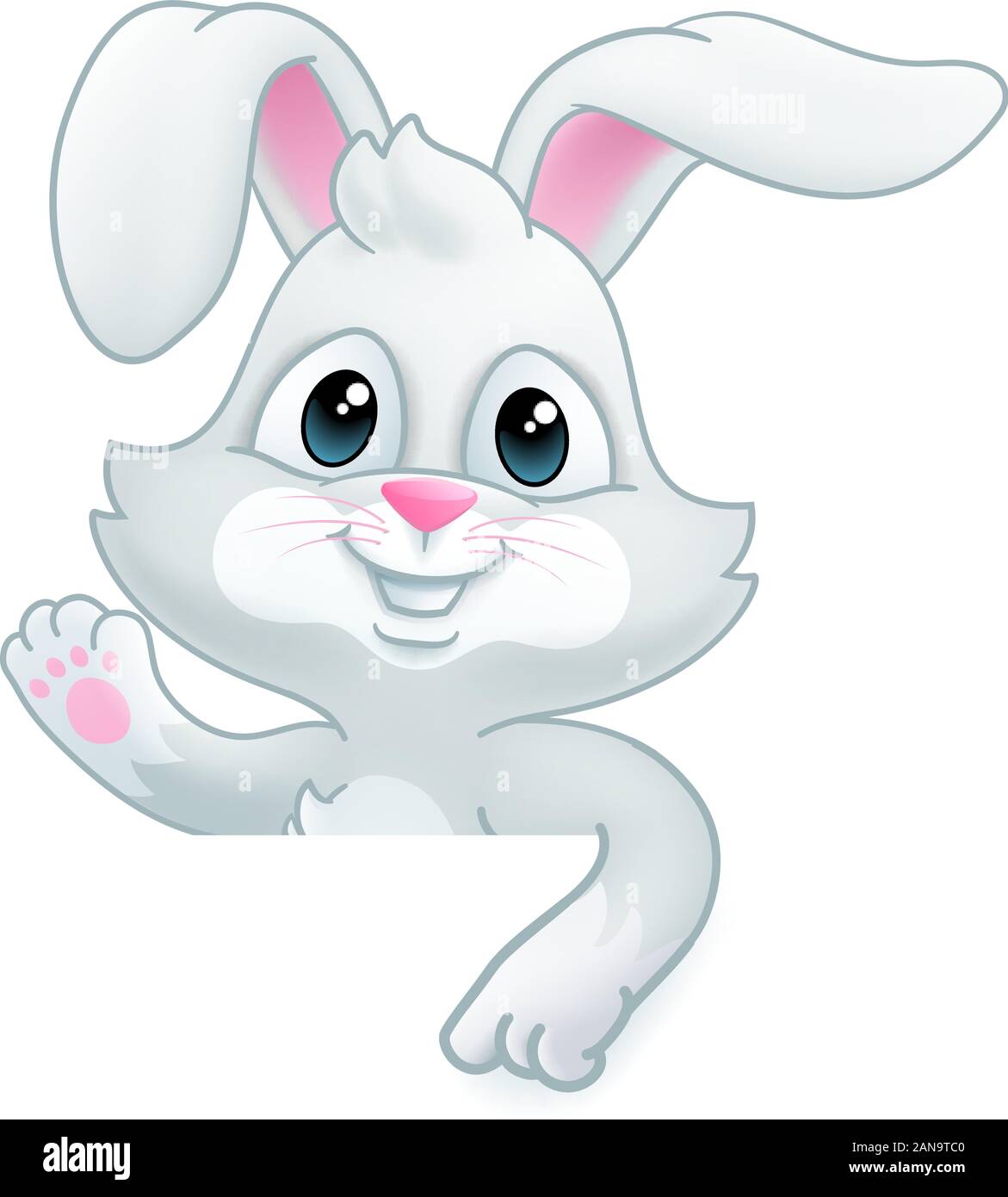 Coniglietto di pasqua coniglio segno Cartoon Illustrazione Vettoriale