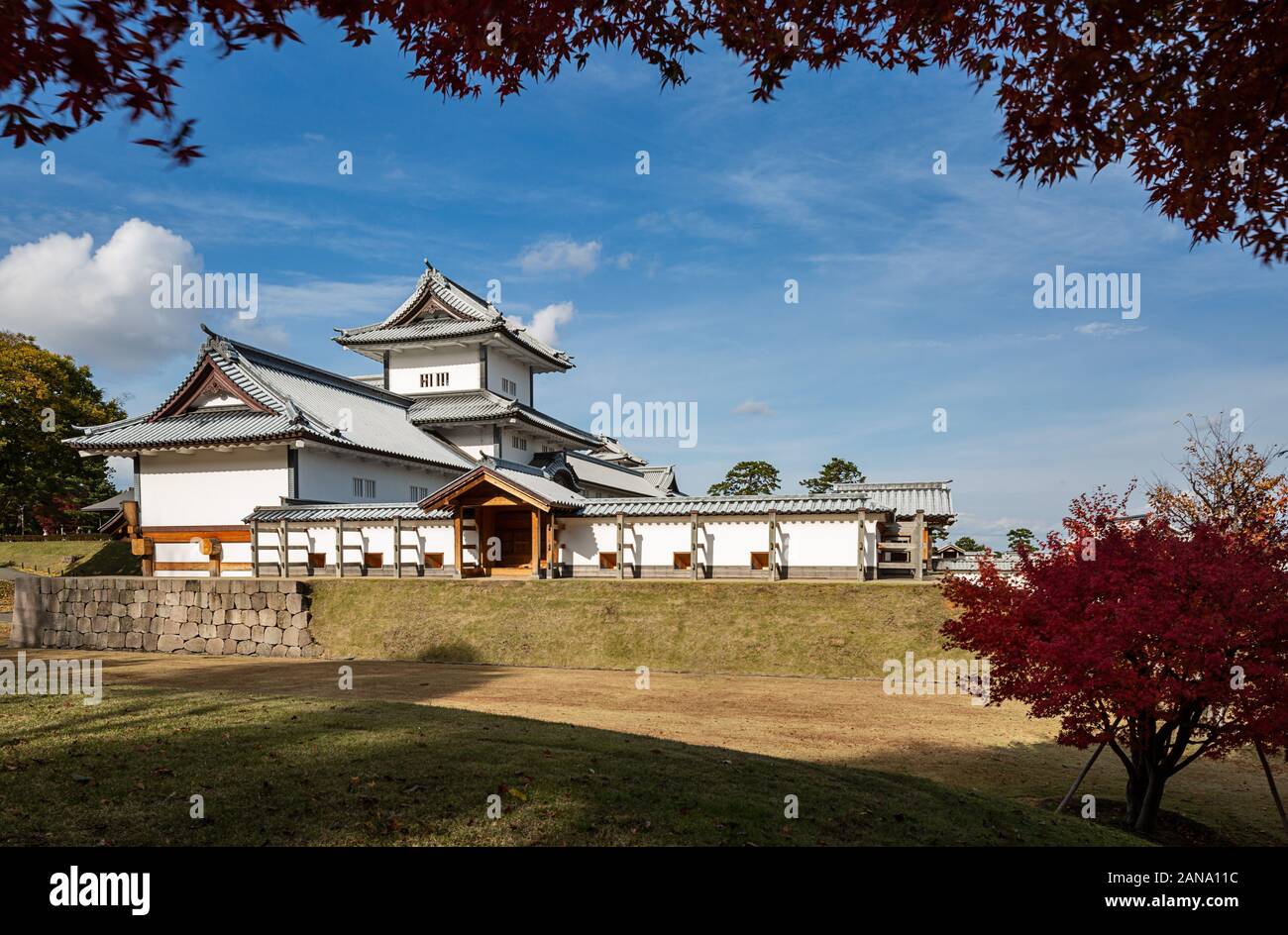 Il Castello di Kanazawa in Giappone Foto Stock