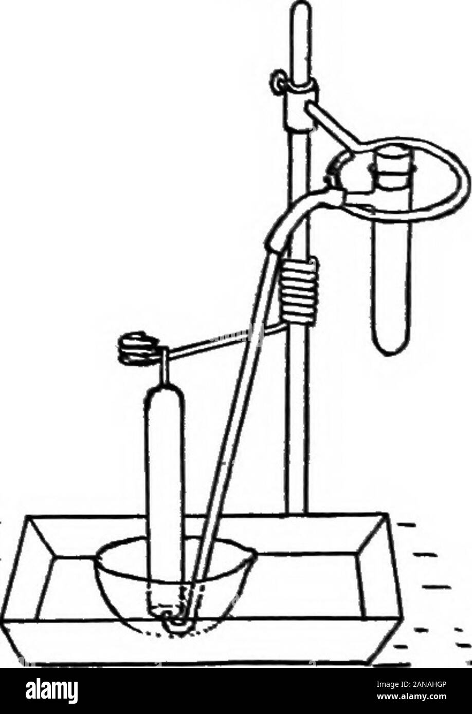 Essentials di medici e cliniche chemistryWith esercizi di laboratorio . Idrogeno (H-i). Da quanto si verifica in natura occasionalmente ONU-combinato, come in gas-pozzi e vulcani ma nel combinedstate costituisce un nono dell'acqua sul globo, e è il baseof tutti gli acidi, nonché un costituente di quasi tutta la materia organica.preparato in vari modi dai suoi composti, e. g., (a) da de-la composizione di acqua con la corrente elettrica (vedere Fig. 14) ; (b) bydisplacing l'idrogeno da acqua per mezzo di sodio metalUc in un bicchiere riempito a metà con acqua (Fig. 6) rilasciare un pezzo di sodio thesize di un pisello. Il me Foto Stock