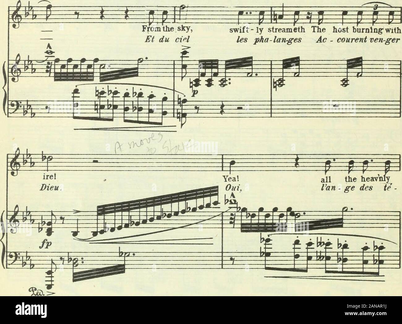 Sansone e Dalila : un'opera lirica in 3 atti . r pv p * p r p g p. swift-ly streameth l'host burning-withfes pha-langes Ac - courent ven-ger k=* i r P P r s -&GT; p p p p p f giôns ionico nel loro potrebbe -y ar - ray- bres, en passant de- vaut eux, Sweep giù dal legato - lessPons - se des cris fu- Foto Stock