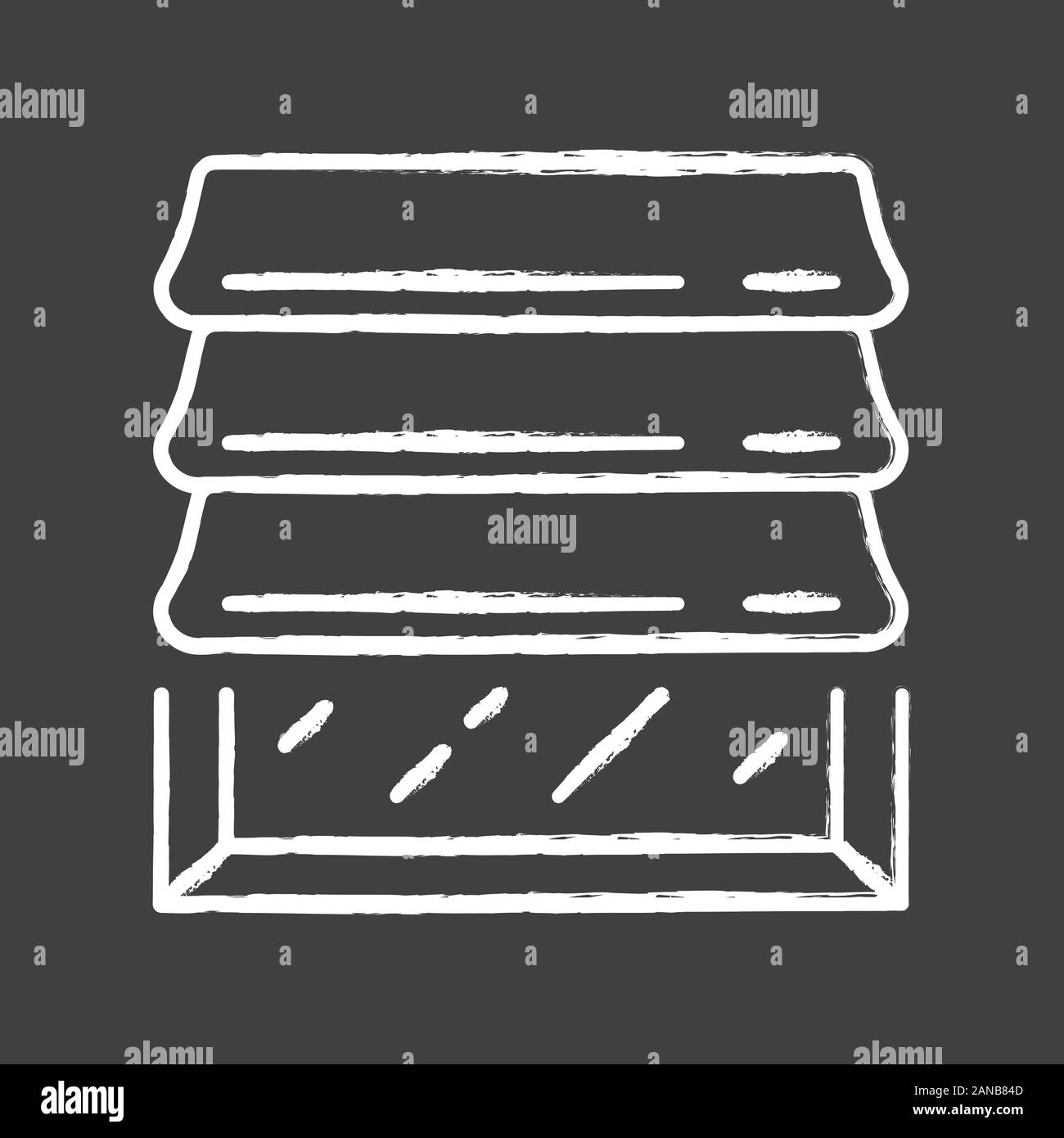 Sfumature romano chalk icona. Cucina, camera da letto con letto matrimoniale, soggiorno decor. Casa e ufficio design. Home Shop interno. La copertura per una finestra, persiana motorizzate. Isolat Illustrazione Vettoriale