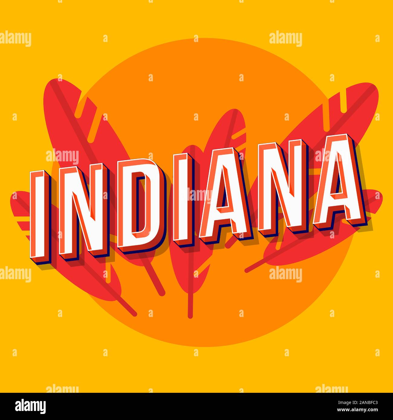 Indiana vintage vettore 3d caratteri. Retrò grassetto font, il carattere tipografico. La Pop art testo stilizzato. In stile vecchia scuola lettere. 90s, 80s poster, striscioni tipografia de Illustrazione Vettoriale