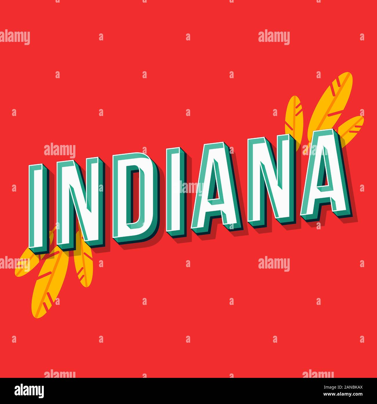 Indiana vintage vettore 3d caratteri. Retrò grassetto font, il carattere tipografico. La Pop art testo stilizzato. In stile vecchia scuola lettere. 90s, 80s poster, striscioni tipografia de Illustrazione Vettoriale