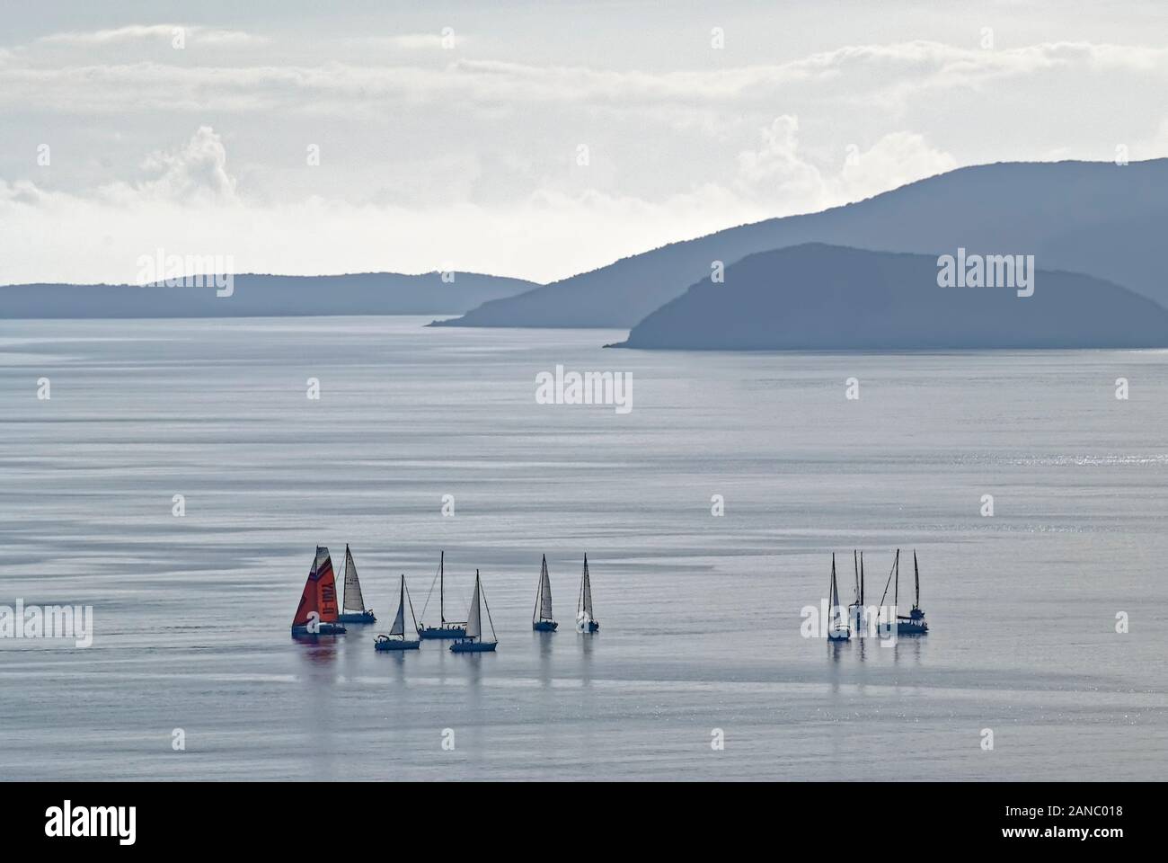 Yacht a vela;Grecia; Foto Stock