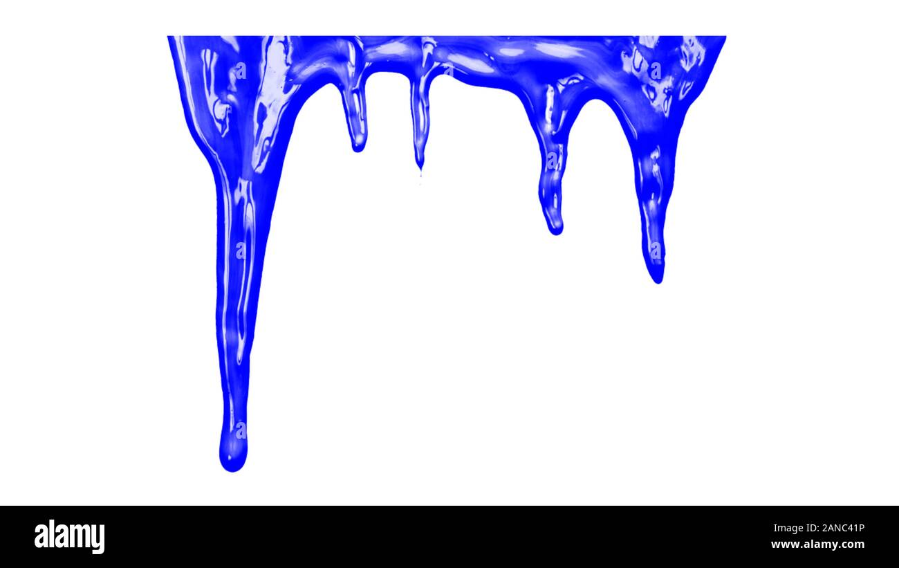 Abstract blue Spazzola di ghiaccioli isolati su sfondo bianco Foto Stock