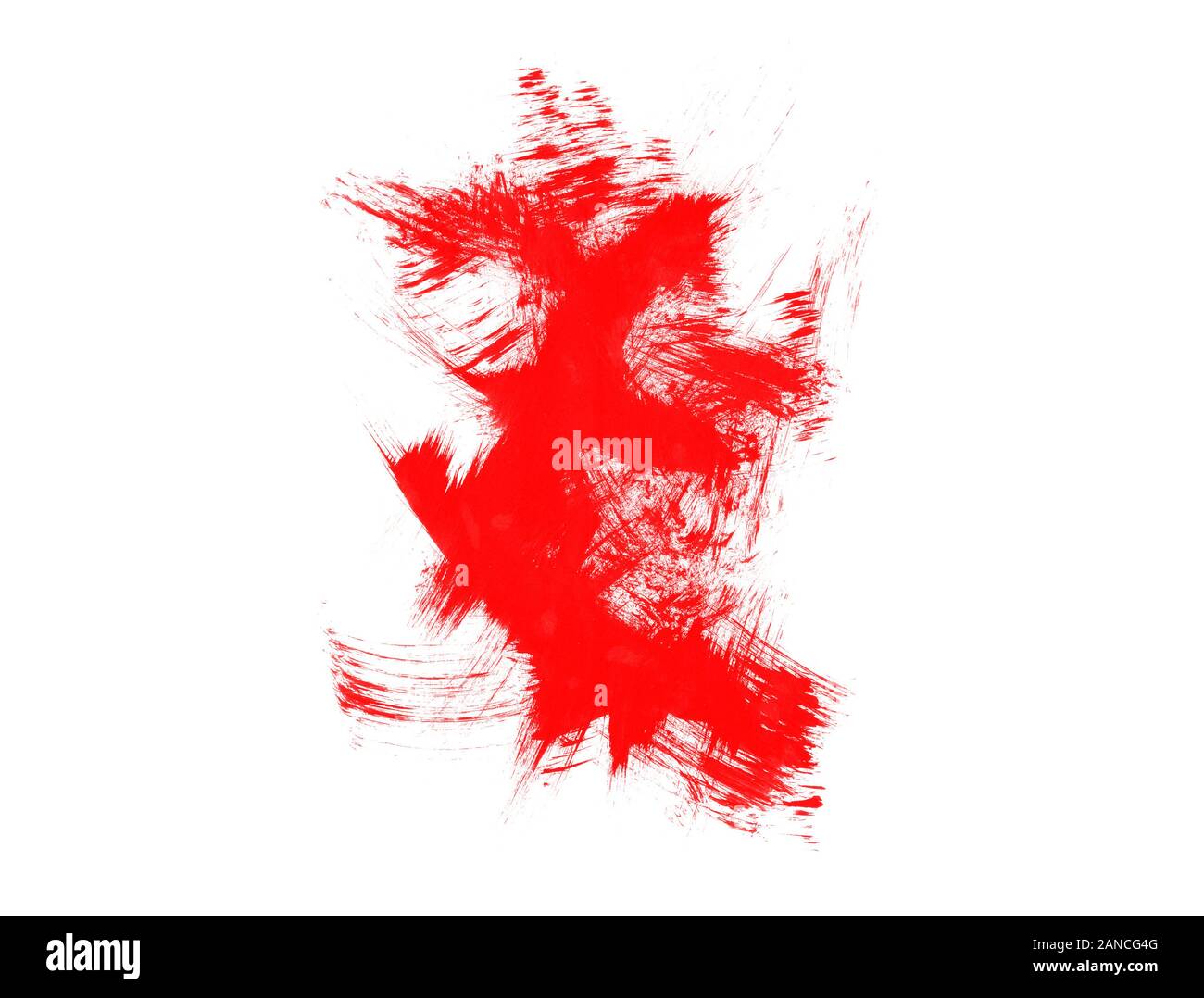 Bella rossa di pennello. Illustrazione di un rosso spazzola isolato Foto Stock