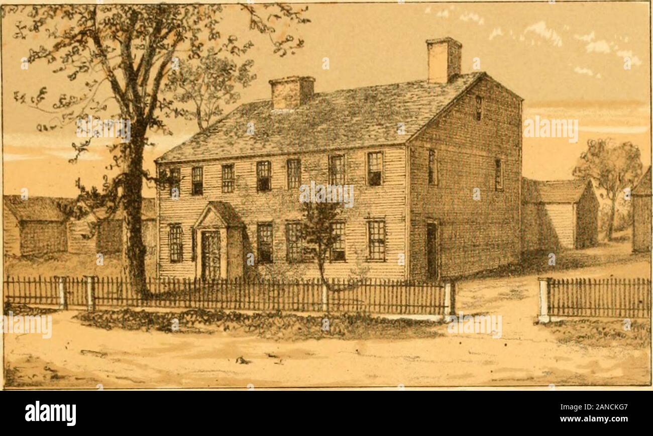 Le case dei nostri forefathersBeing una selezione delle più antiche ed interessanti case storiche e notare i luoghi nel Maine, New Hampshire e Vermont . La casa di Walker, Concord, N. H. Questo WM costruito nel 1734 da p. Timothy Walker, (il primo, e per cinquant'anni, l'unico ministro di Con-cavo,) che ha vissuto fino alla sua morte nel 1788. Da lui passò al figlio suo giudice Timothy Walker che occo-pied fino a 18M quando morì; ed è sceso al suo figlio Capt. Jos. Walker, che, morendo nel 1833 lasciato hisson Jos. B.Walker, la sua attuale occupante. Essa è stata in qualche modo modificata di volta in volta Foto Stock