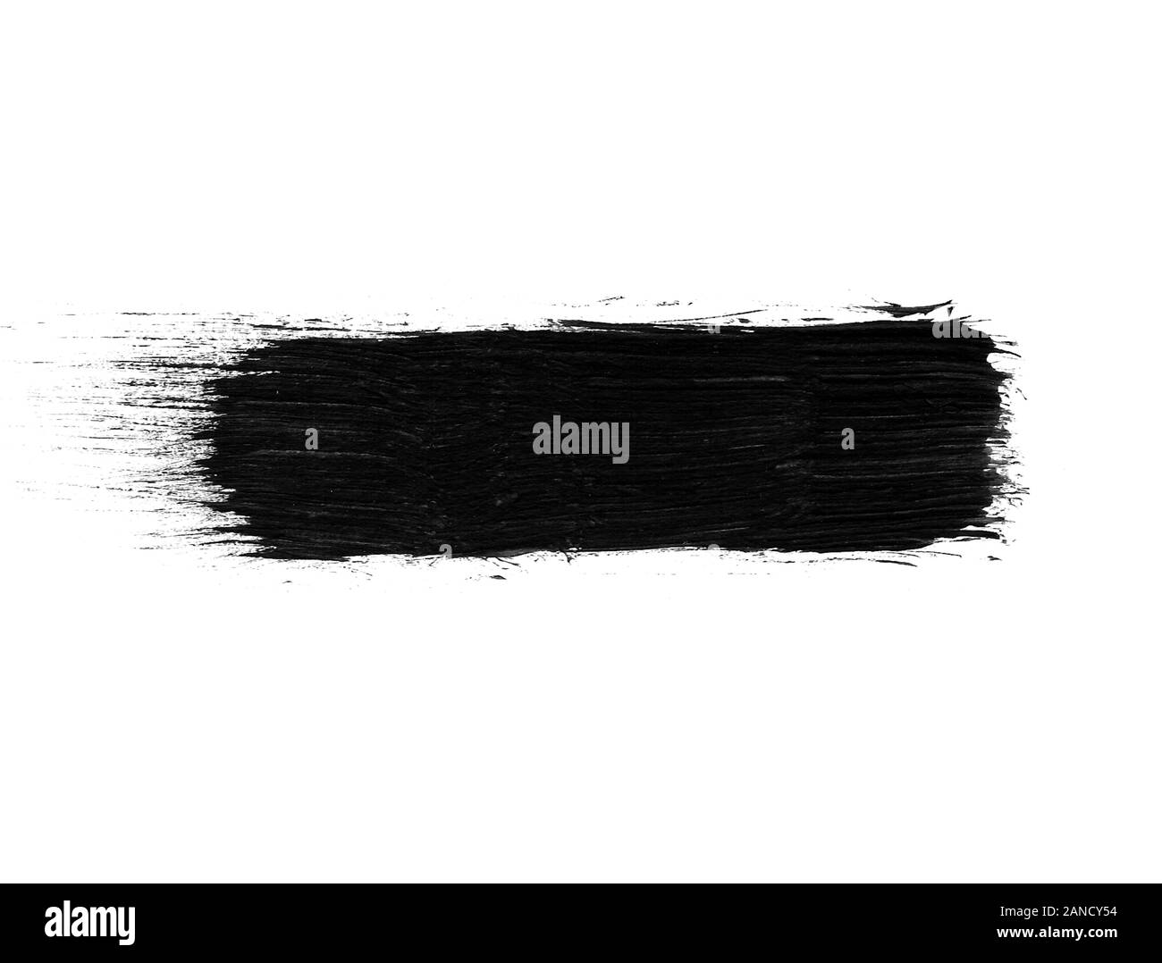 Nero spazzola isolato per la verniciatura. Spazzole nero illustrazione Foto Stock