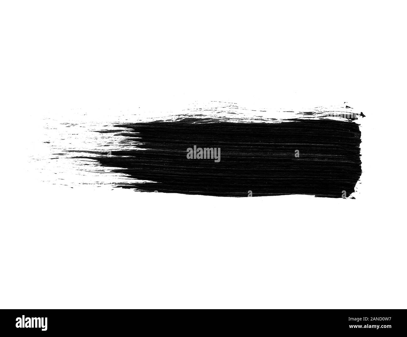 Inchiostro nero pennello cospargere di isolati su sfondo bianco Foto Stock