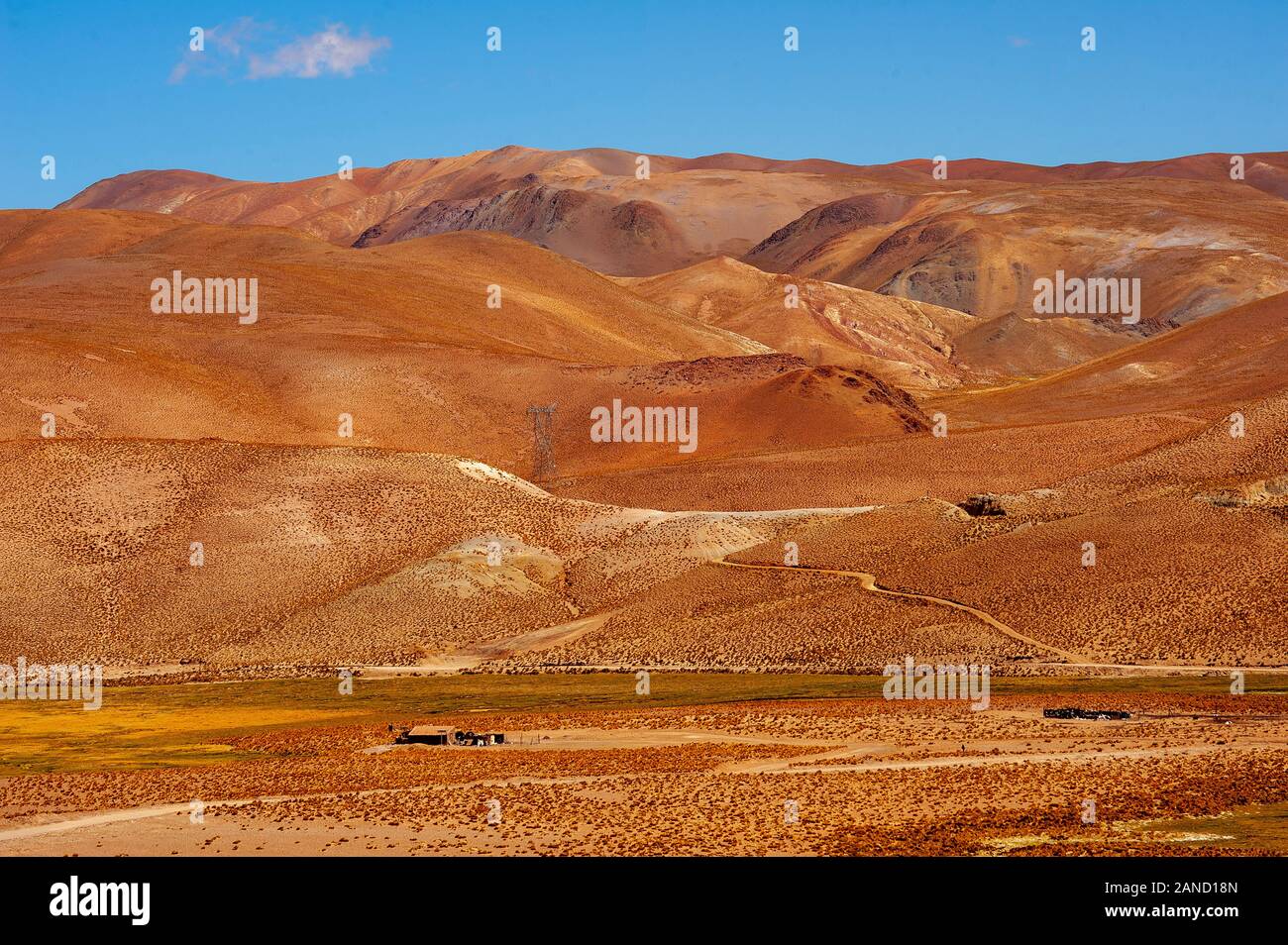 Ruta 51 da San Antonio de Los Cobres a Paso Sico sul confine del Cile, Argentina Foto Stock