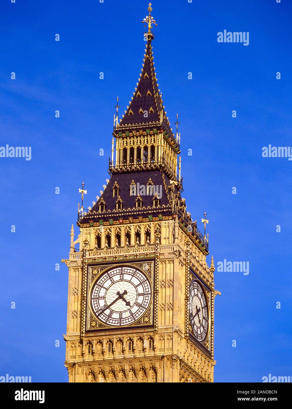 Big Ben (Elizabeth torre) dalla piazza del Parlamento, City of Westminster, Greater London, England, Regno Unito Foto Stock