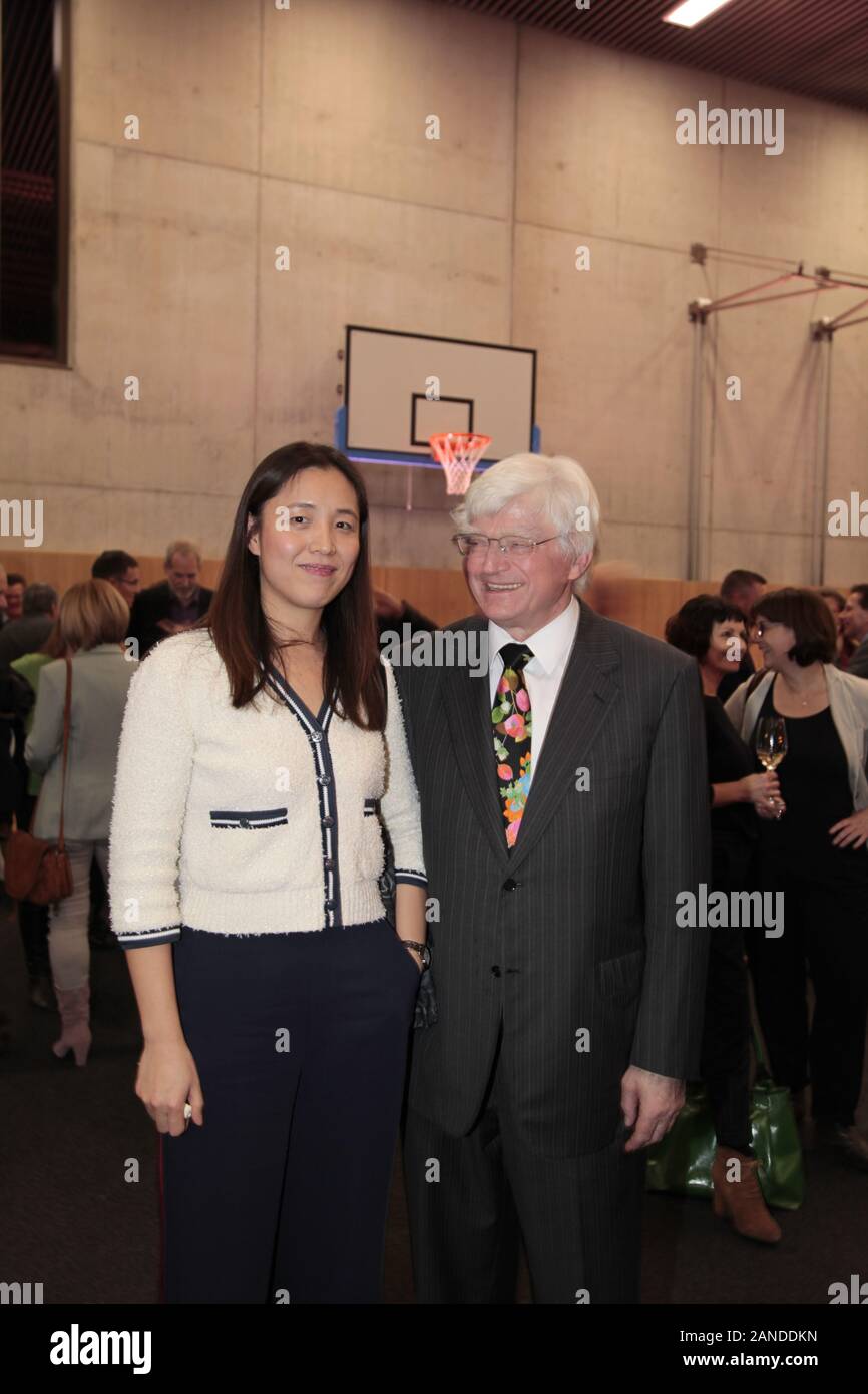 Winfried Stöcker und Ehefrau leu Zhu beim Neujahrsempfang der Stadt Görlitz in der Schenckendorff-Turnhalle in Görlitz am 16.01.2020 Foto Stock