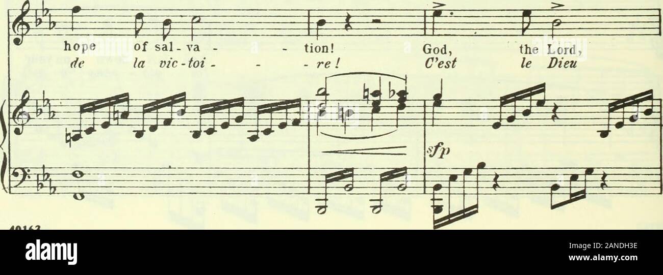 Sansone e Dalila : un'opera lirica in 3 atti . Per himSei-gneur chi fa lovequi nous ai ? Voi! Beme! Re #h ascensore -f1? ? Rf* 0/. iBiËgtr jiT feiÉ* 0t=z^LJi^^0 ^-$1 #1 É j r f 4 JÈSrEE ? (9^- tenere il suo potrebbe -y- soddisfatti . tonnellate dans ses handmains la cassaforte - guardia della nostra Le soin de no - tre JPr^P *É 15 &&lt;É P^ g^ P ^ Hjff* igP ^ ï o £^F*Ê IO E3 na tion! Con daunt - re, Et puis   meno val-o stand! Nella speranza,ceignons nos redini, certuni ife^^ jgi-Jg jgL ^ ^^p^iê jçgb-^Bj Ijfr-^. 40163 s 41 $ velocità FF il diritto!des mais - PIPISTRELLI! Io Dio, il Signore, Cest le Dieu f nev - er fail - eth!des ar - io - es! I *=* i HW Foto Stock