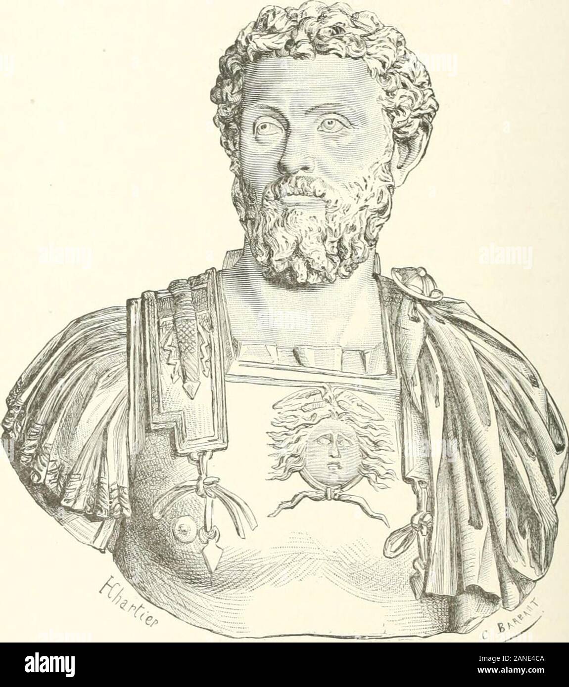 La storia di Roma e del popolo romano, dalla sua origine all'invasione dei barbari . m salutem, dettctisinsidiis hoslium publicorum. [Nscr. dell'anno 208. Un altro (L. Renier, Inset: dAlg. No. 2,lfi0),che sembra alludere ad alcuni plot fortunatamente scoperto, è espressa in quasi le stesse parole.In n. 5,497 di Orelti, leggiamo : Quod . . Domini nostri . . Sustulerunt omnes parricidialesinsidiatores. È impossibile dire a quale lingua Tertullians si applica: . . Qui nuncsceleslurum partium socii ant plausort s quotidie revelantur, post crosta, miam parricidarum n cematiosuperstes (.. Foto Stock