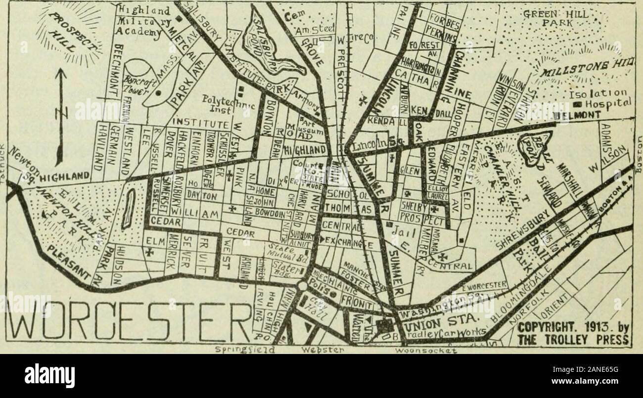 Carrello viaggi attraverso il New England .. . Piazza del Municipio è Worcesters angolo occupato WORCESTER, MASS.(Hotel: Bancroft, $1.50; ristorante, Putnam-Thurston) Il titolo del cuore del Commonwealth, che hasbeen dato a Worcester da alcuni sconosciuti amico, diventa moreand più opportuno come il tempo passa, per essa è diventata un centro greatmercantile, in gran parte il risultato della exte7ision di theelectric ferrovie in tutte le direzioni. Essa è in un certo senso, una clearing-house per New England carrelli,come molti elettrodotti soddisfare e trasferire qui. Il viaggiatore passante da nev/ York può anche raggiungere il townt Foto Stock