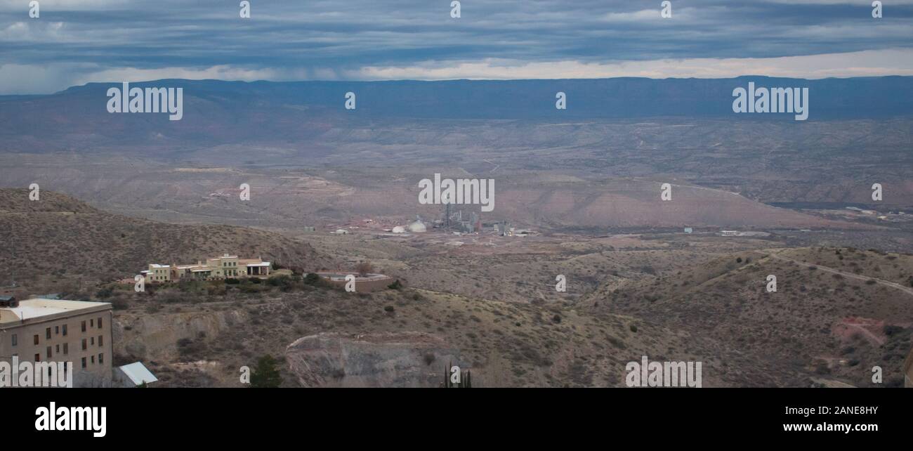 Vista aerea della Arizona impianto minerario nel deserto Foto Stock
