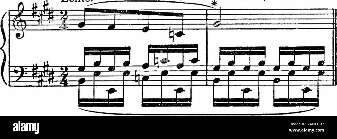 Armonia moderna, la sua spiegazione ed applicazione . gra.cious Ex.360. Lento. *  ^CHOPIN Etude in E.. Ex.361. m BEETHOVEN,String Quartet, Op.131. J tJ ^ j senza dubbio il trattamento della melodia liberata dalla theconventionalities di forma, a volte raggiungendo anche per dis-pensing con il blocco, rende a tiraes per effetti ofcataclysmal potenza. L appassionata effusione della doublebasses in Beethovens Nona sinfonia tremendouslyby racconta la pura forza della sua retorica musicale. Con Melody scritti sopra i tonali o i sistemi duodecuple, abbiamo enormemente diversi problemi da affrontare; e questi Melody in c Foto Stock