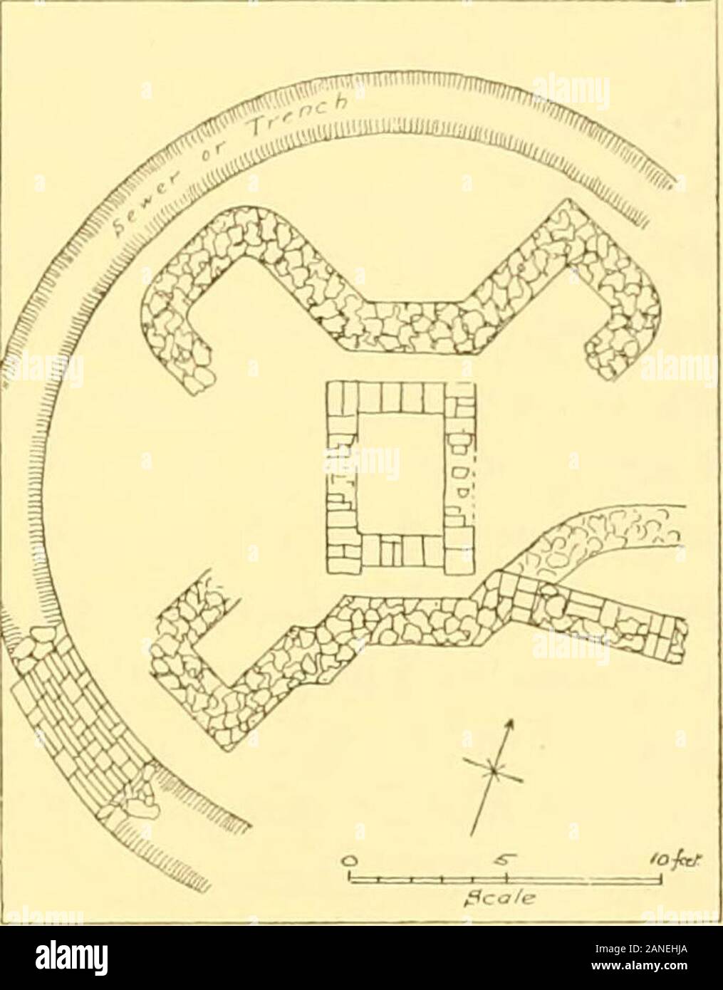 Old English glassesAn conto di vetro vasi potabile in Inghilterra, fin dai tempi antichi fino alla fine del XVIII centuryWith note introduttive, documenti originali, etc . ved manico decorato con sevenspirals di opaco smalto bianco; entrambi sono Murano opera del sedicesimo secolo. Thereremain tre frammenti che richiedono speciali bando di gara, come essi differiscono in ornato da altri pezzi. Due sono le parti di navi di squallido vetro verde, un cuscinetto tre strisce ofwhite smalto, l'altro avente cinque punti dello stesso materiale, portando alla mente la barbottina ceramica adornata del xvii centu Foto Stock