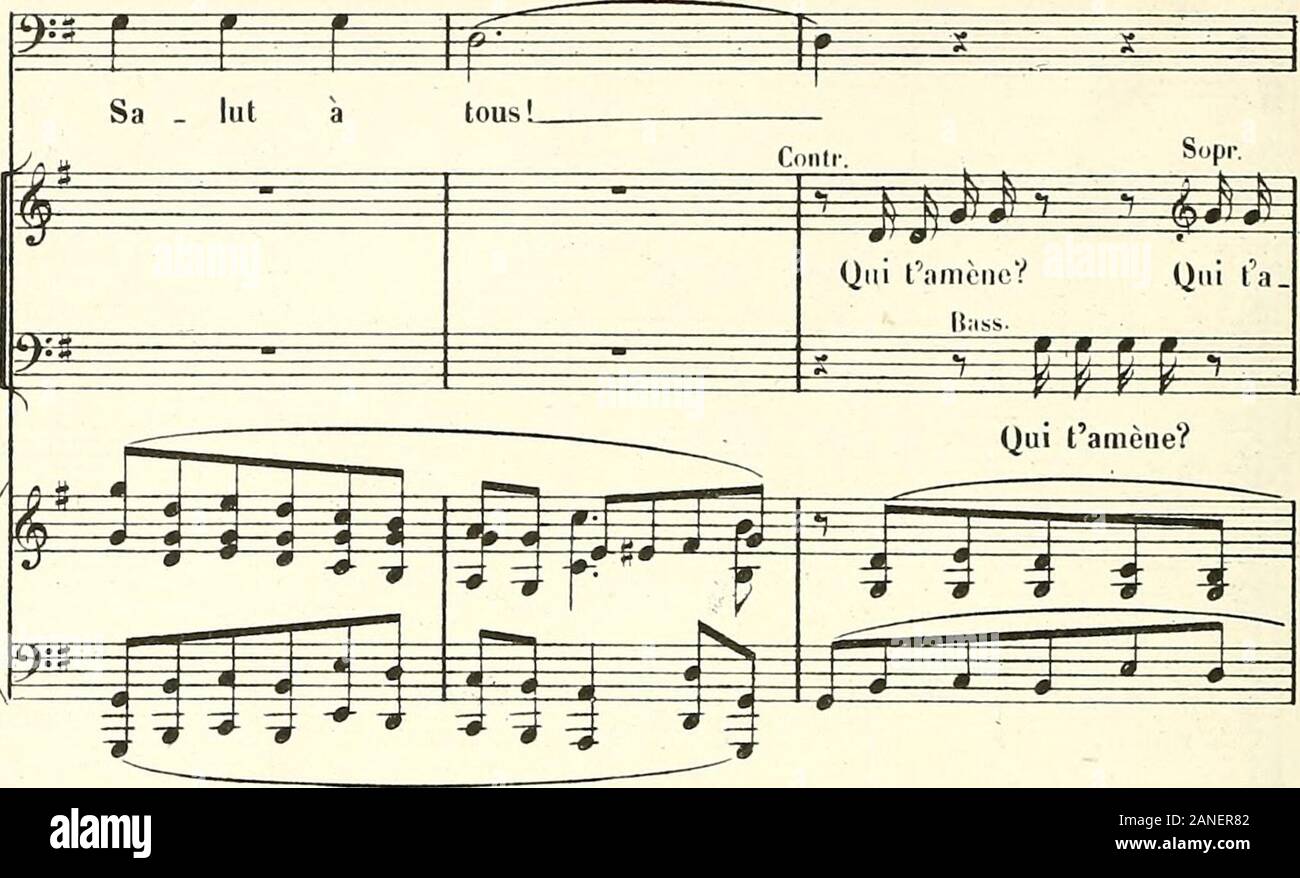 Les Machabées : opéra en 3 actes . PH.M.& Cfl3,4ft! 76 J 01 ad AH. ;.P£ m m m m m f. m Joï. Je viens chercher mi . ci Lé ah, lA smoiie. § *=*=* ^^^ mi   mène? Ténors ££££ g-E Qui tamène? Wr% $ Foto Stock