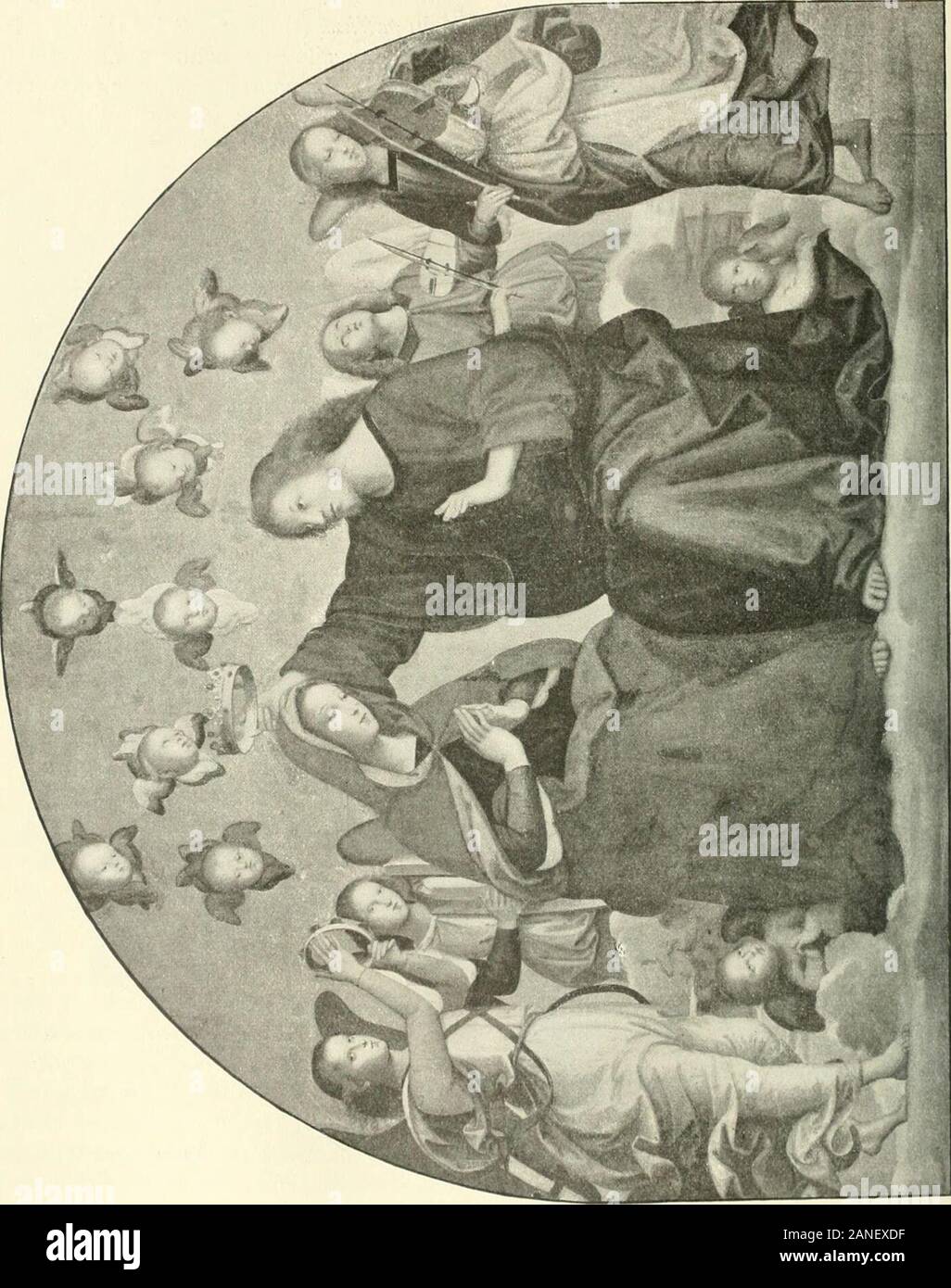 Revue de l'arte chrétien . Fig. 5. - Ange de lAnnonciation, statua de léglise de Sainte-Marie Madeleine à Tournai. salvia concezione, qui fait de Lange ado ONU-lescent. Albert Durer est le seul artisteancien qui ait figuré lange Sous les traitsdun homme adulte. Les novateurs de lart I. su cite comme eccezione onu ange nu figuré dansles mosaiques de Sainte-Pudentienne à Roma. i68 3Rebuc tirante r^rt cbrctien.. 3Gamba Zmts. 169 italien, Pisano et Giotto, nont rien changéau tipo traditionnel ; les trécentistes expri-ment la jeunesse sans marquer le sexecomme su le voit autour de la Madone deCimabuë, de Sain Foto Stock