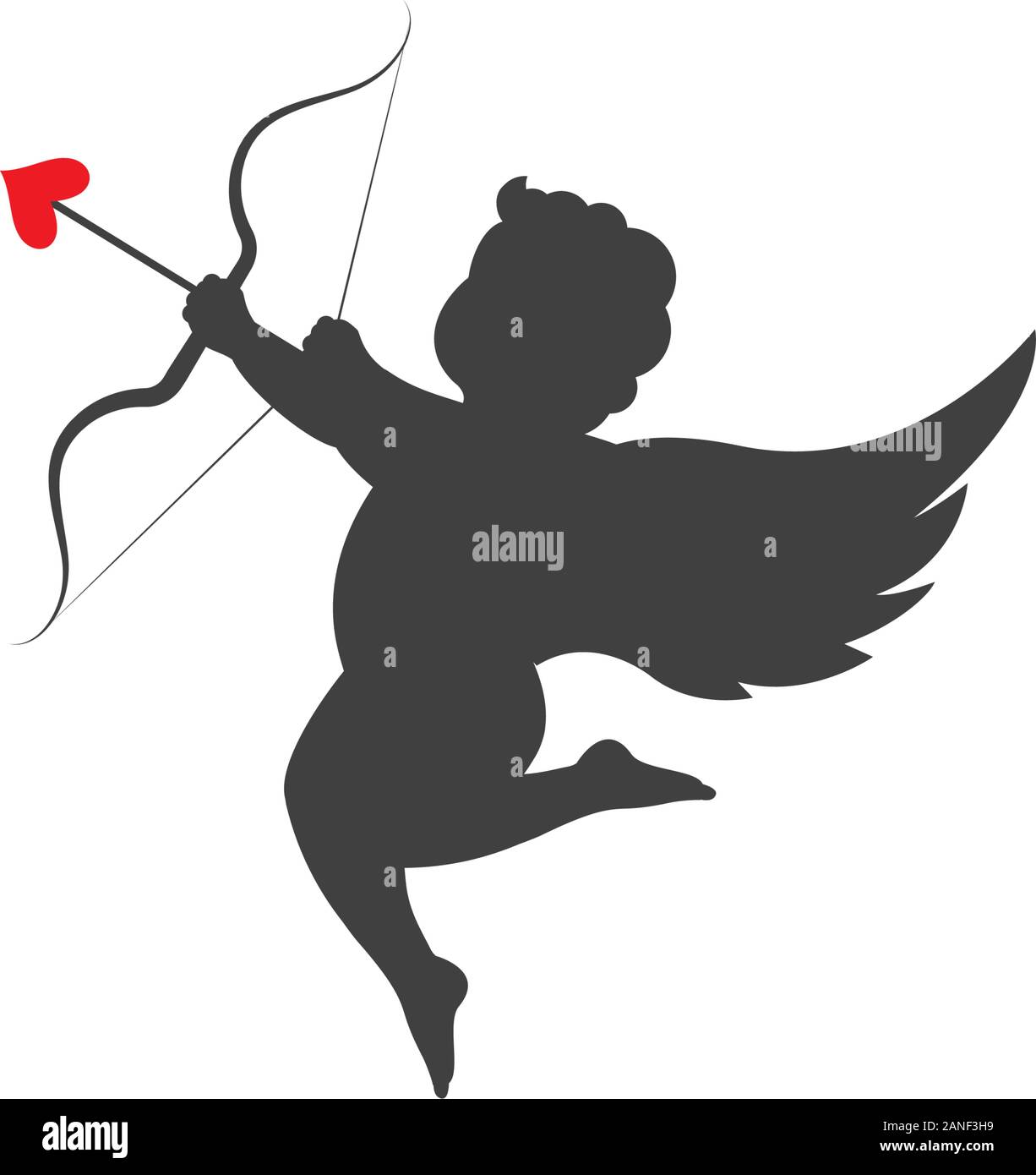 Angelo amore icona Vettore illustrazione del modello di progettazione Illustrazione Vettoriale