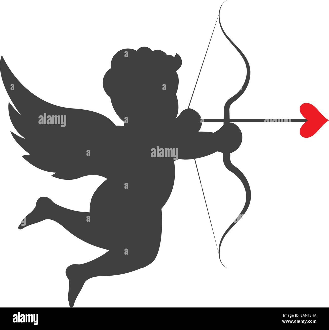 Angelo amore icona Vettore illustrazione del modello di progettazione Illustrazione Vettoriale