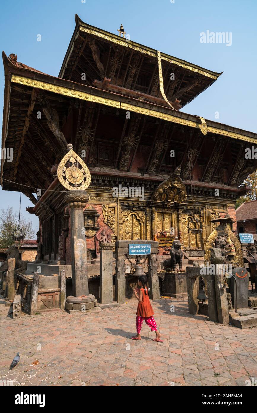 Changu Narayan tempio nella valle di Kathmandu, Nepal Foto Stock