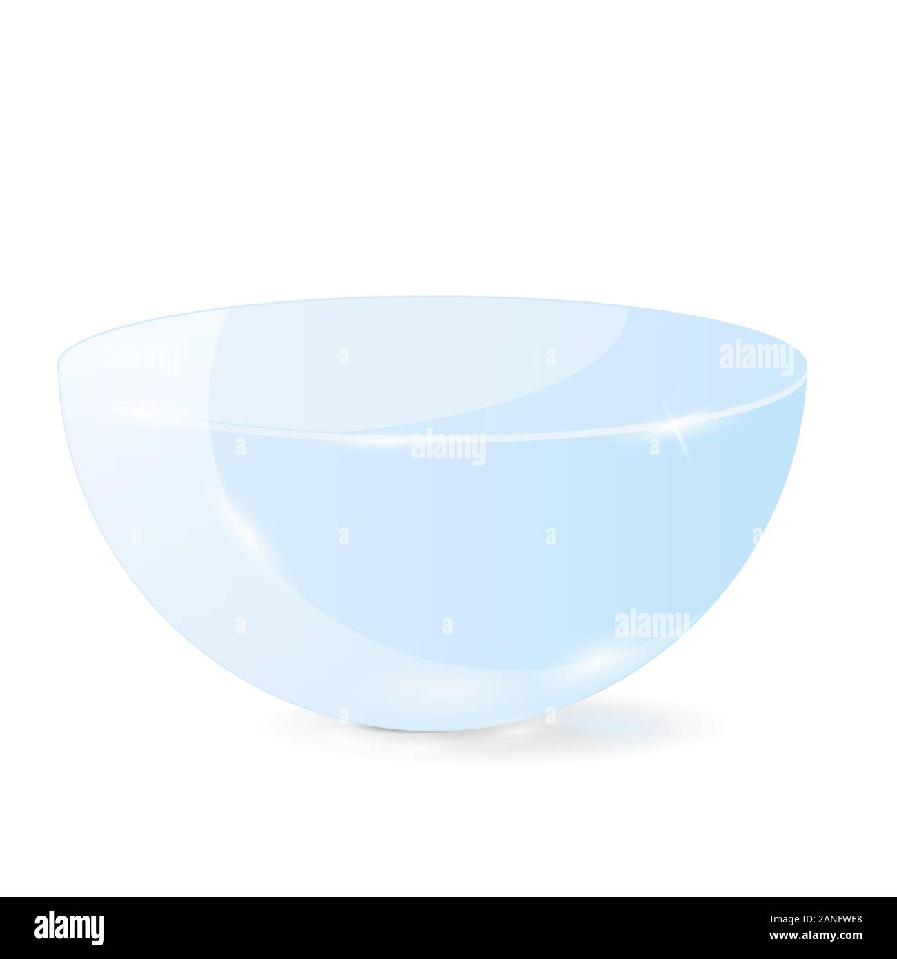 Mezza sfera. Blue 3d forma geometrica Illustrazione Vettoriale