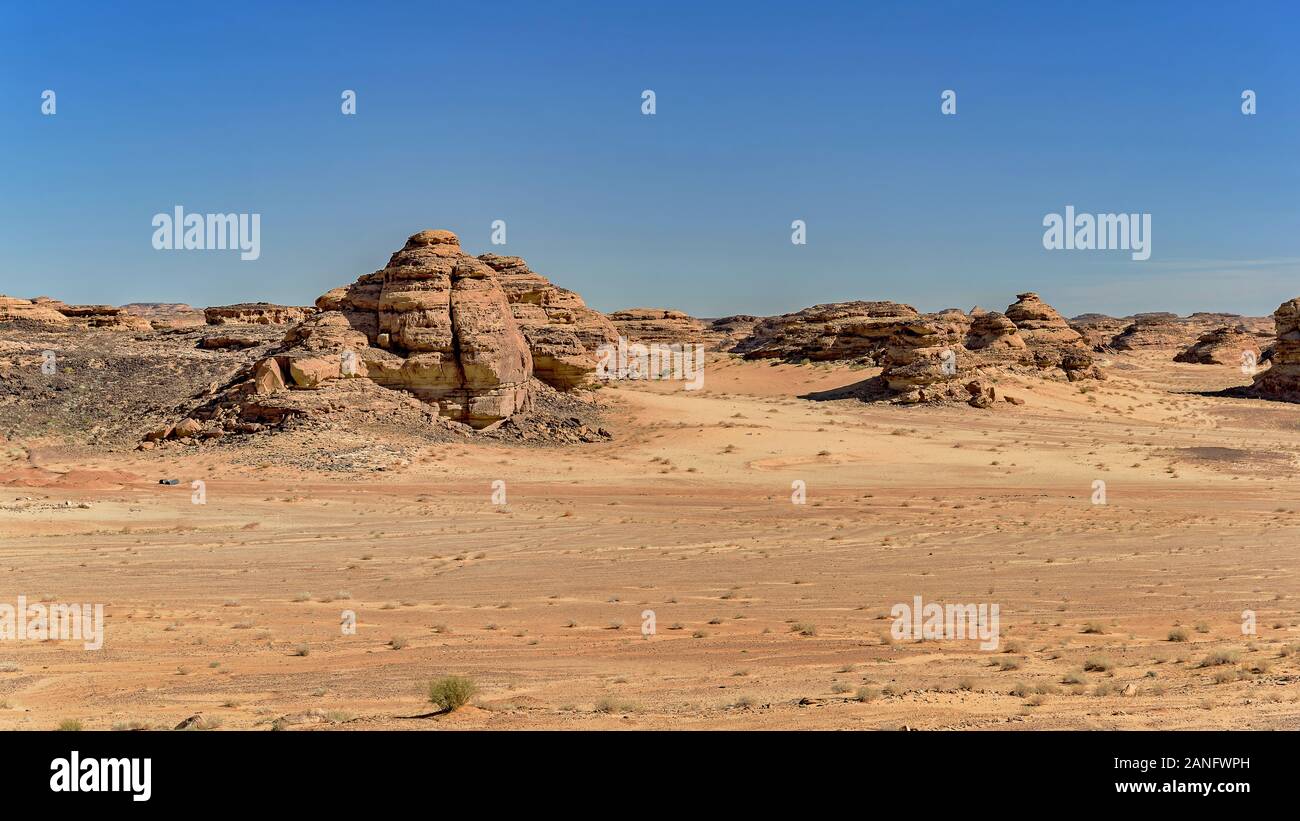 Scene del deserto dell'Arabia Saudita Foto Stock