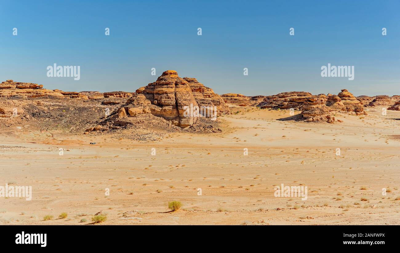 Scene del deserto dell'Arabia Saudita Foto Stock