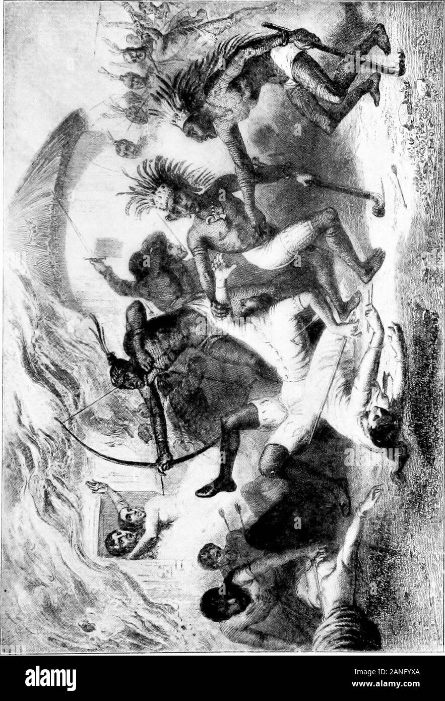 [Opere] . Marien,il cui territorio unita quelli di Guacana-gari sulla west, e concertata un improvviso a-tack alla rocca. Per emergere con hiswarriors tra le montagne e trav-ersing grandi tratti di foreste con profoundsecrecy, arrivò in prossimità della vil-lage senza essere scoperto. La span-iards, confidando nel dolce e pacificnature degli Indiani, aveva trascurato tutti mili-tary precauzioni. Ma dieci uomini rimasti nella fortezza con Arana, e queste non ap-pera per avere mantenuto qualsiasi guardia. Il restwere squartati nelle case del quartiere.nella morte del nig Foto Stock