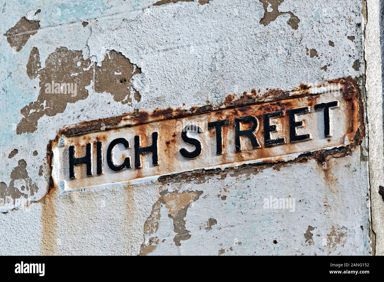 Il declino della high street Foto Stock
