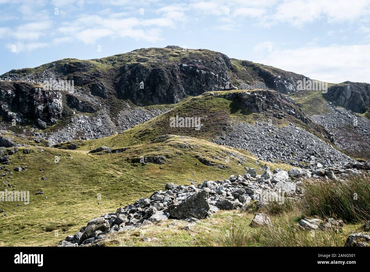 Gli uccelli Rock, vicino Tywyn (Towyn), il Galles Foto Stock