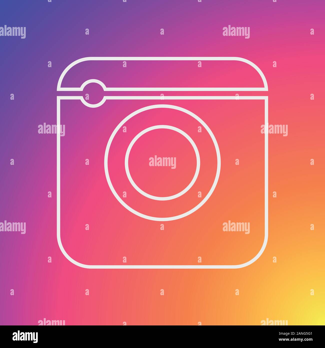 Hipster foto icona della fotocamera. Come Chat e discorso bolla segno. Vettore Illustrazione Vettoriale