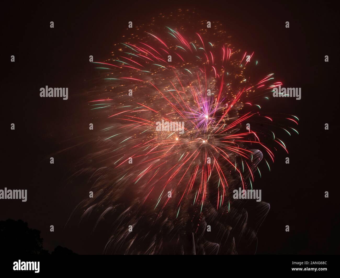 Fuochi d'artificio di Anno Nuovo Foto Stock