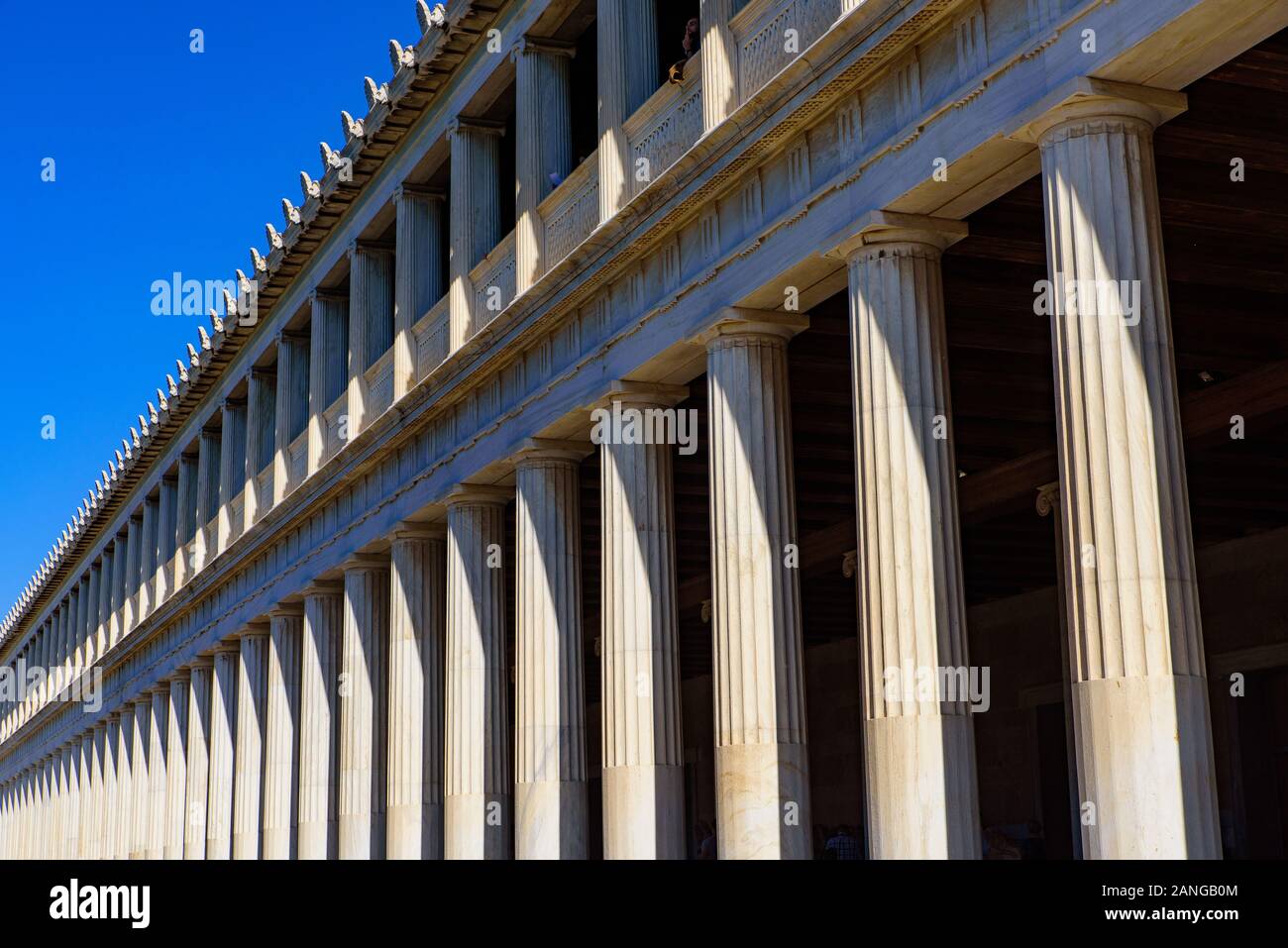 Stoa di Attalos ad agorà di Atene a Atene, Grecia Foto Stock