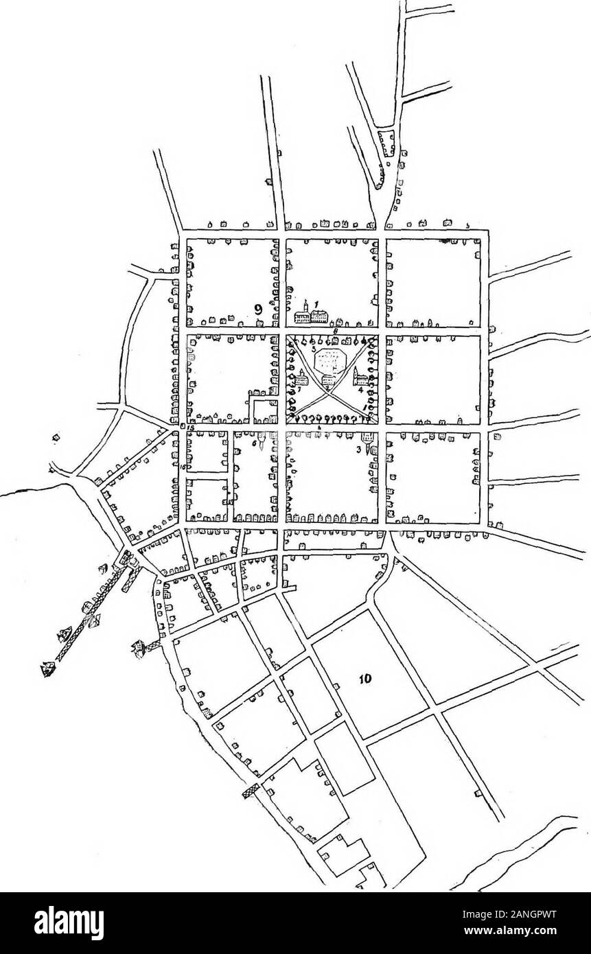 Il diario letterario di Esdra montanti, edunder l autorità della Corporation of Yale University . t ordini da frequentare*^ Anche pubblico^ preghiere nella cappella*- presente una quarantina di studenti universitari. Questo è stato il mio primo atto pubblico come presidente. Ero accomp* fr. I Presidenti casa da 2 professori, 2 Tutors & 2 laureati. Ho iniziato chiedendo una benedizione sulla parola, quindi leggere i^ Cap. Matt, poi ha cantato uno dei Salmi Wattss e pregato. Ho presentato in i presidenti casa per la prima volta-my Daugh. a Col. Hubbards. 1 La prima chiesa, quasi sul sito dell'edificio attuale. La riunione di blu Hous Foto Stock