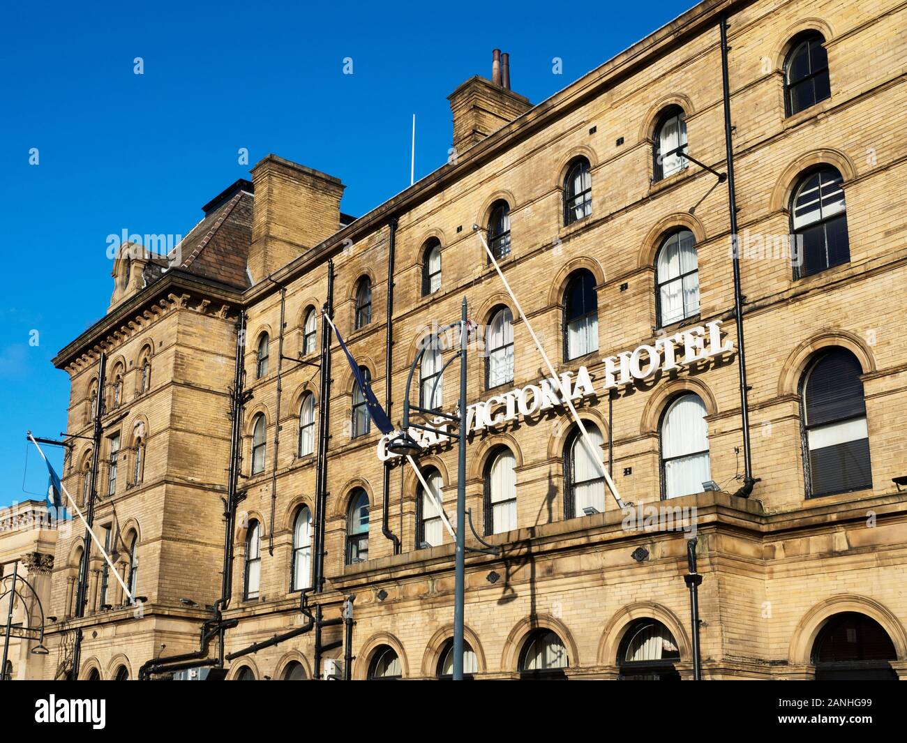 Il Gran Hotel Victoria da Bridge Street Bradford West Yorkshire Inghilterra Foto Stock