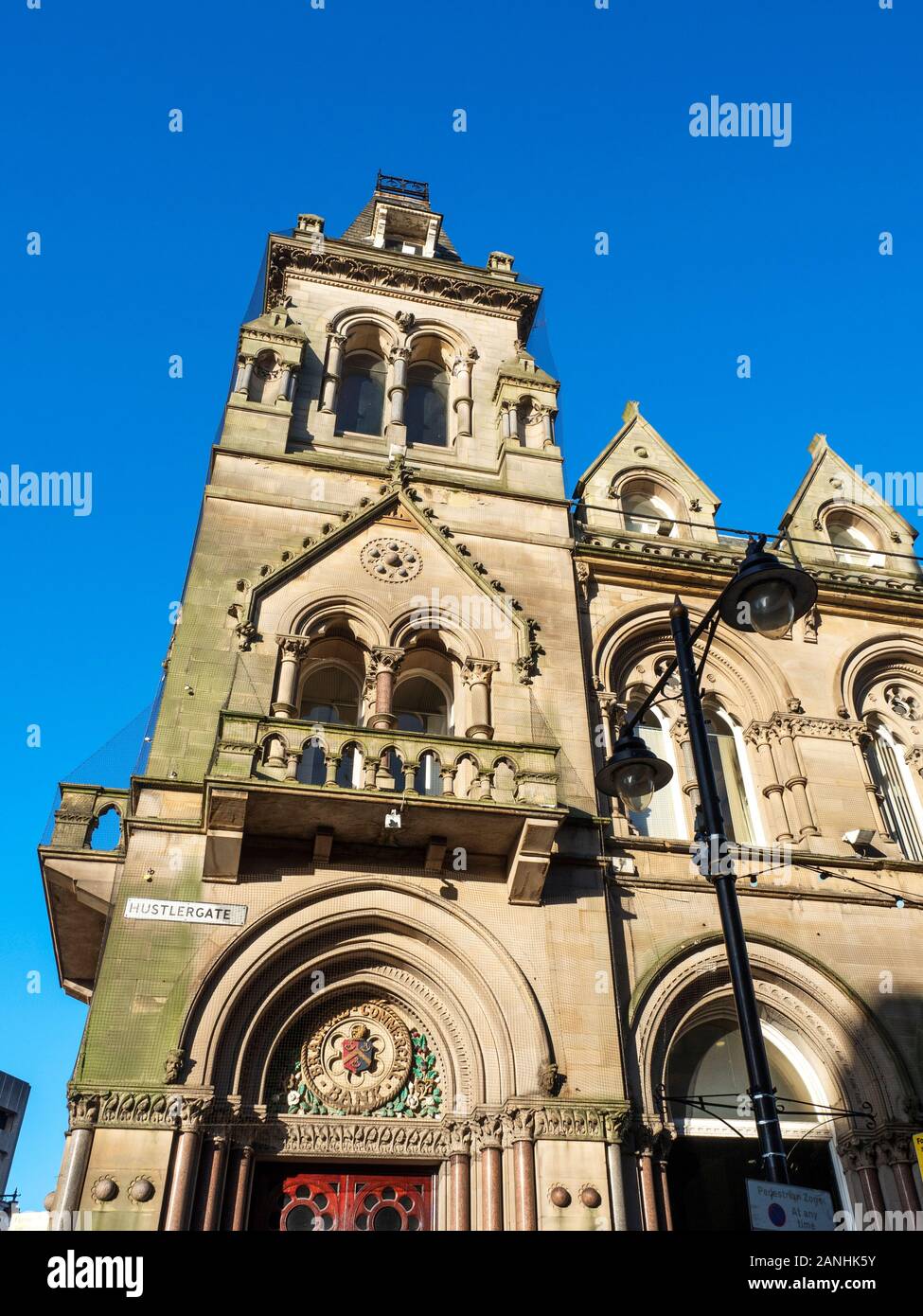 Vecchio Bradford banca commerciale su Hustlergate in Bradford West Yorkshire Inghilterra Foto Stock