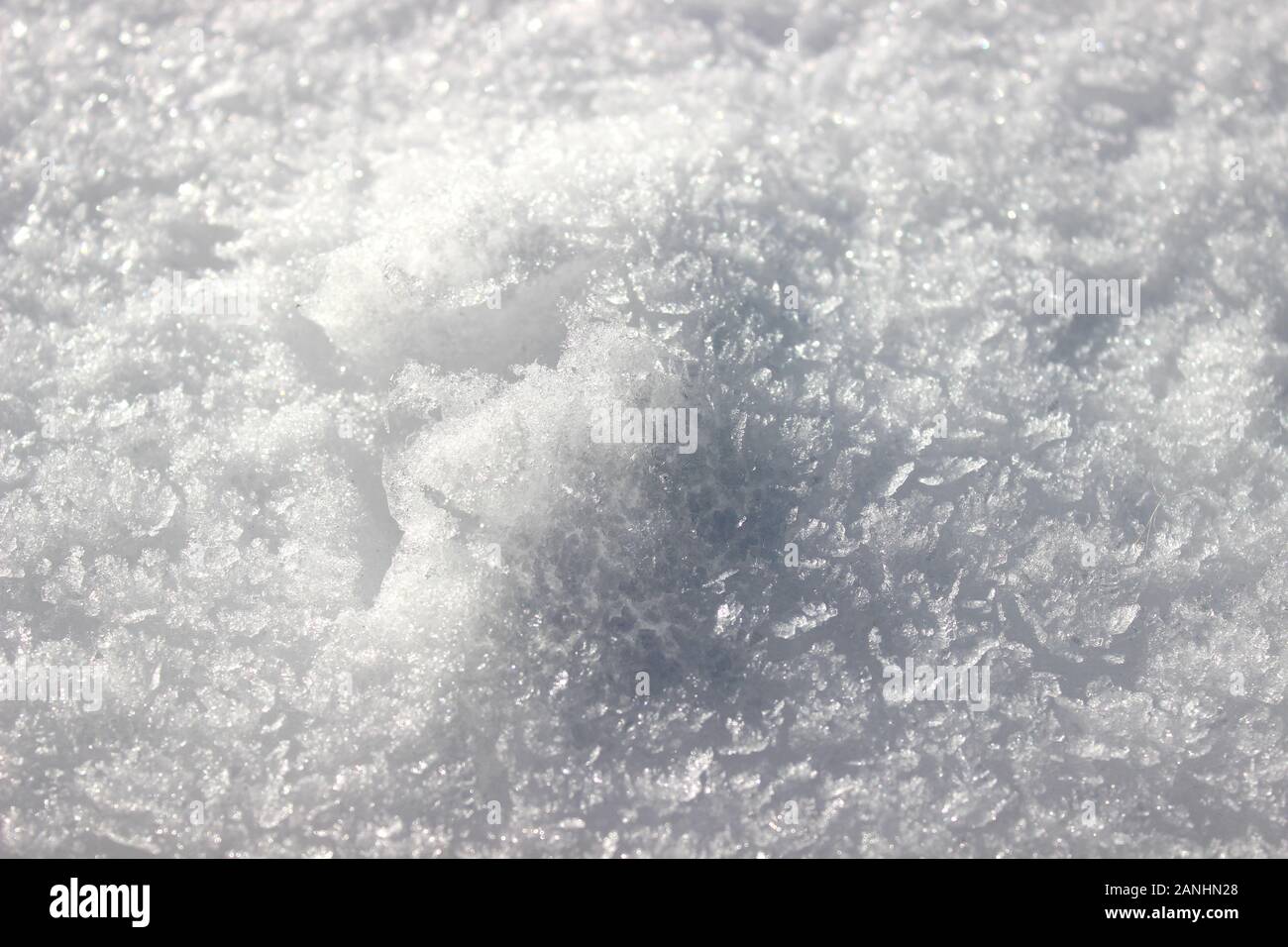 Foto macro di massa di neve Foto Stock