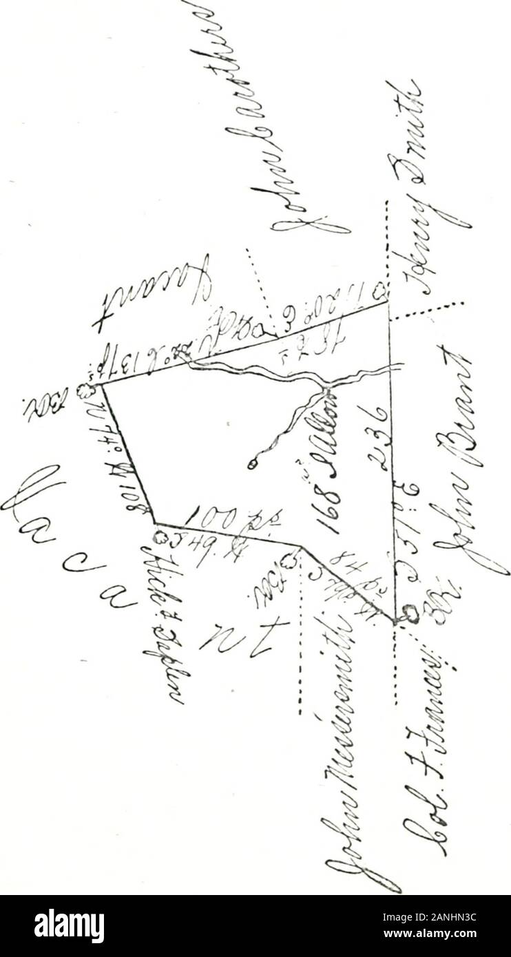 Gli archivi della Pennsylvania . f tlie l?t Pcnnsya.regt. Esqr. & Partners Uite la station wagon di Aiexr. UarLram, fine 21-Vul. XII-€th Scr. 482 FOKFKITKD ESTATES. della città di Fhiladclplua Morchl. & Descriljcl in llie Adver-tisement n. 2 Venduto dalla scheda SD. Coniniisbioners il ventinovesimo giorno del mese di agosto 17S1 contenente quattro Ilundre.L & sessanta Sevt-nAcres & U di un acro Ik-lato L:-iiai indennità di sei pi.cento per Koad.s &Co. Survd. il quindicesimo giorno uf Xovemlicr 17M - da JONWI ilAX LOnc.PECORA certifica che il progetto di cui sopra è semplicemente andtrue p. • THOS. JNO HEWKTT. ?Agenti KELLY.175 80291 120 467 40 n. 2 Captn. Foto Stock