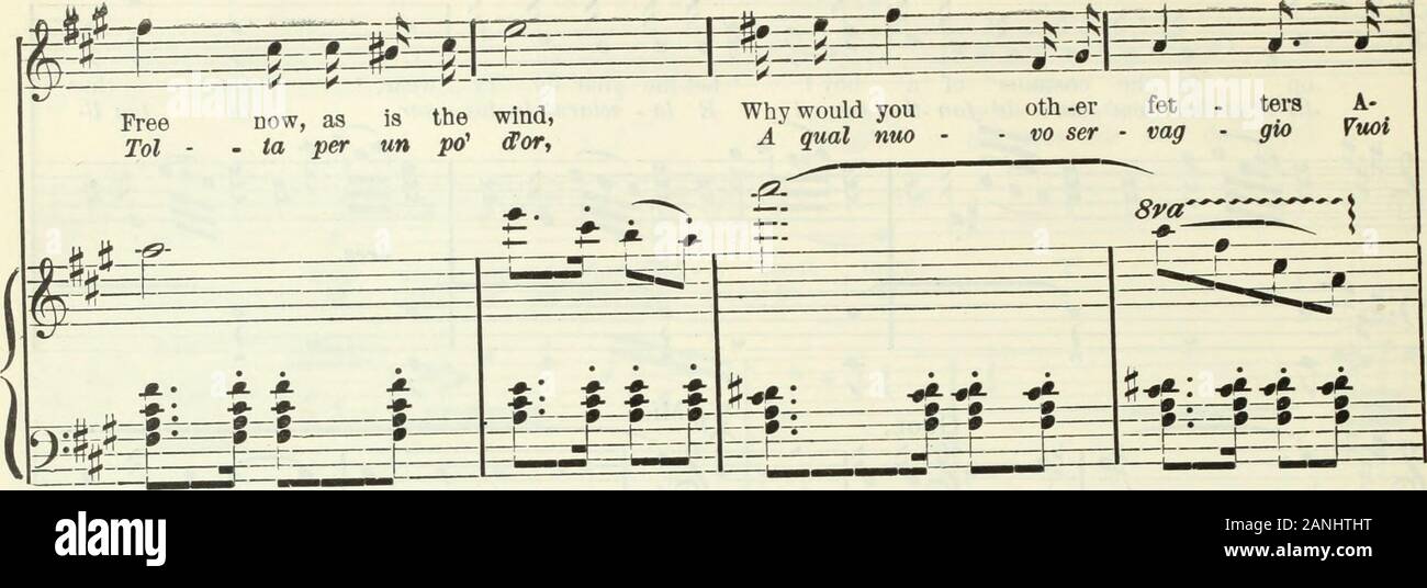 Mignon : opera in tre atti . 134 t. fe^TS Mio.dolce. -&- 3 -=*! -I#fW- 1- M i V *- 33: -K- -rotondo è la fretta di legare ?tu piegarti un - cori verso chi avrò thenRi • co - nos - cen - te una volta me, ciò che mi mo - - re, nel cor Foto Stock
