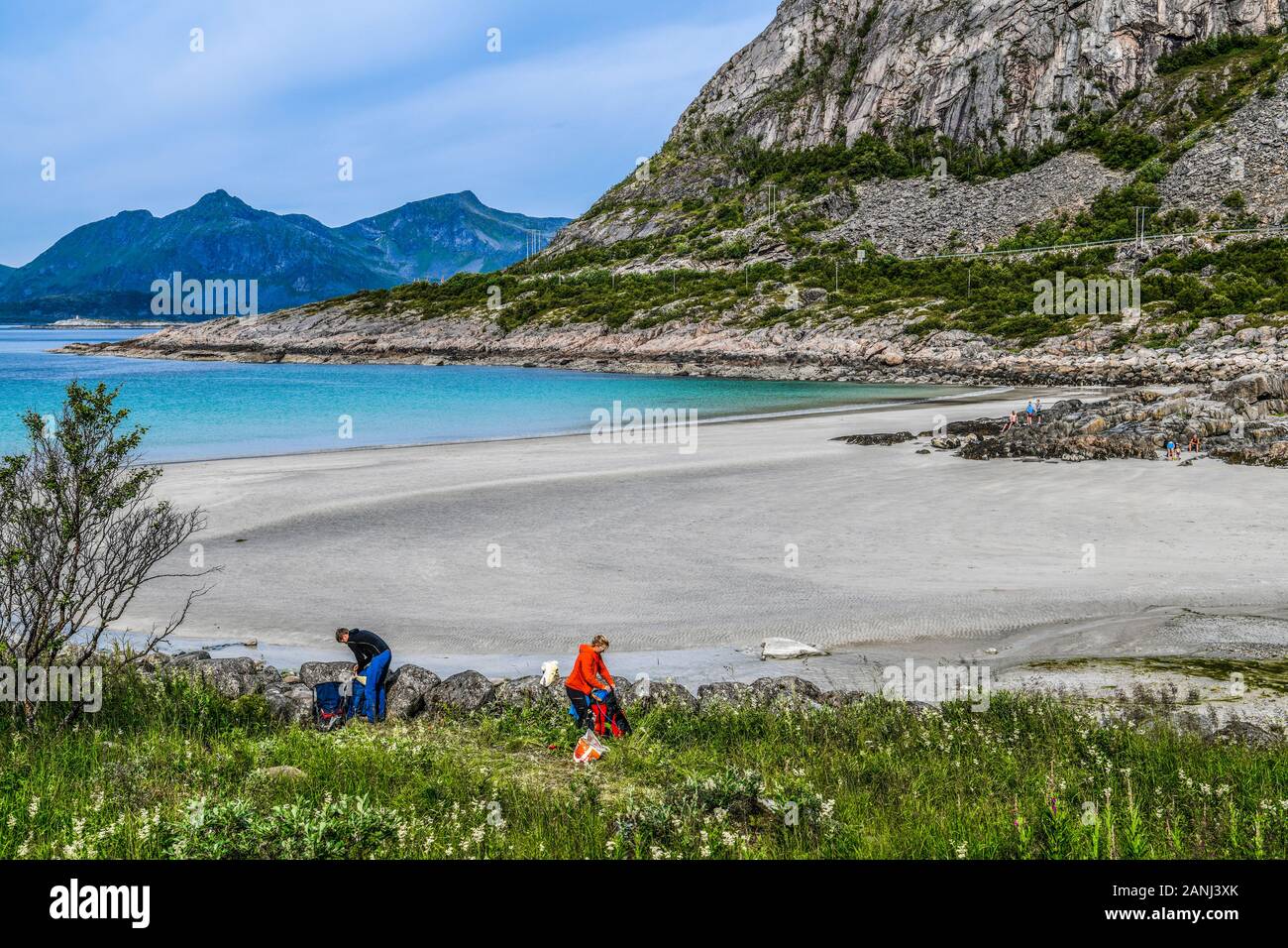 La Norvegia. Norvegia. Isole Lofoten Foto Stock