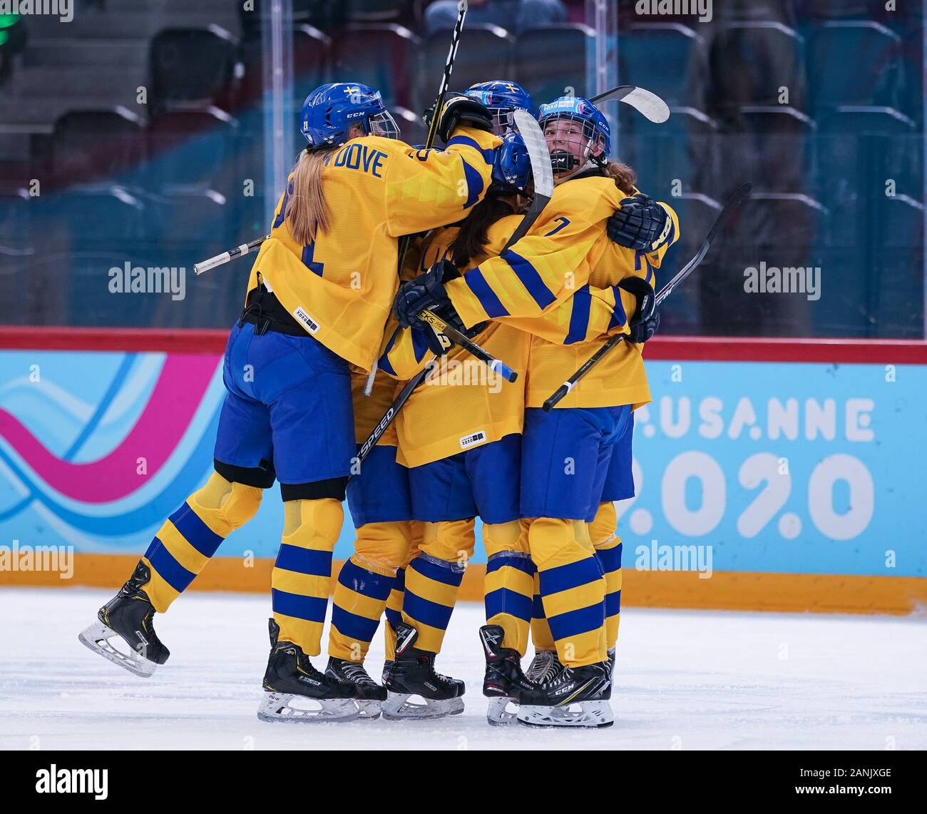 17.1.2020, Losanna, Vodese Arena, YOG 2020 - Donne - Svezia - Slovacchia, Foto Stock