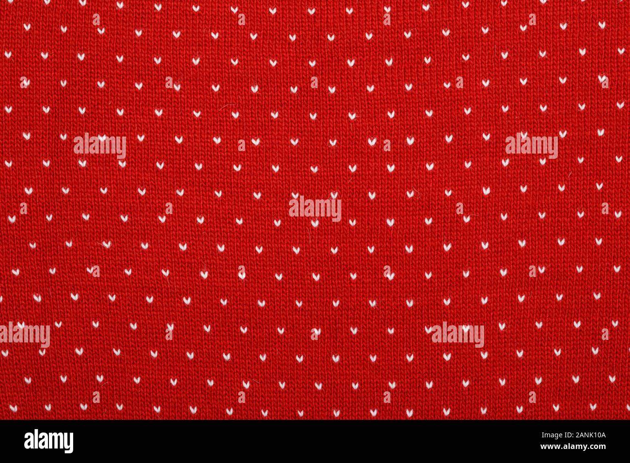 Rosso reale tessuto lavorato a maglia a trama sfondo Foto Stock