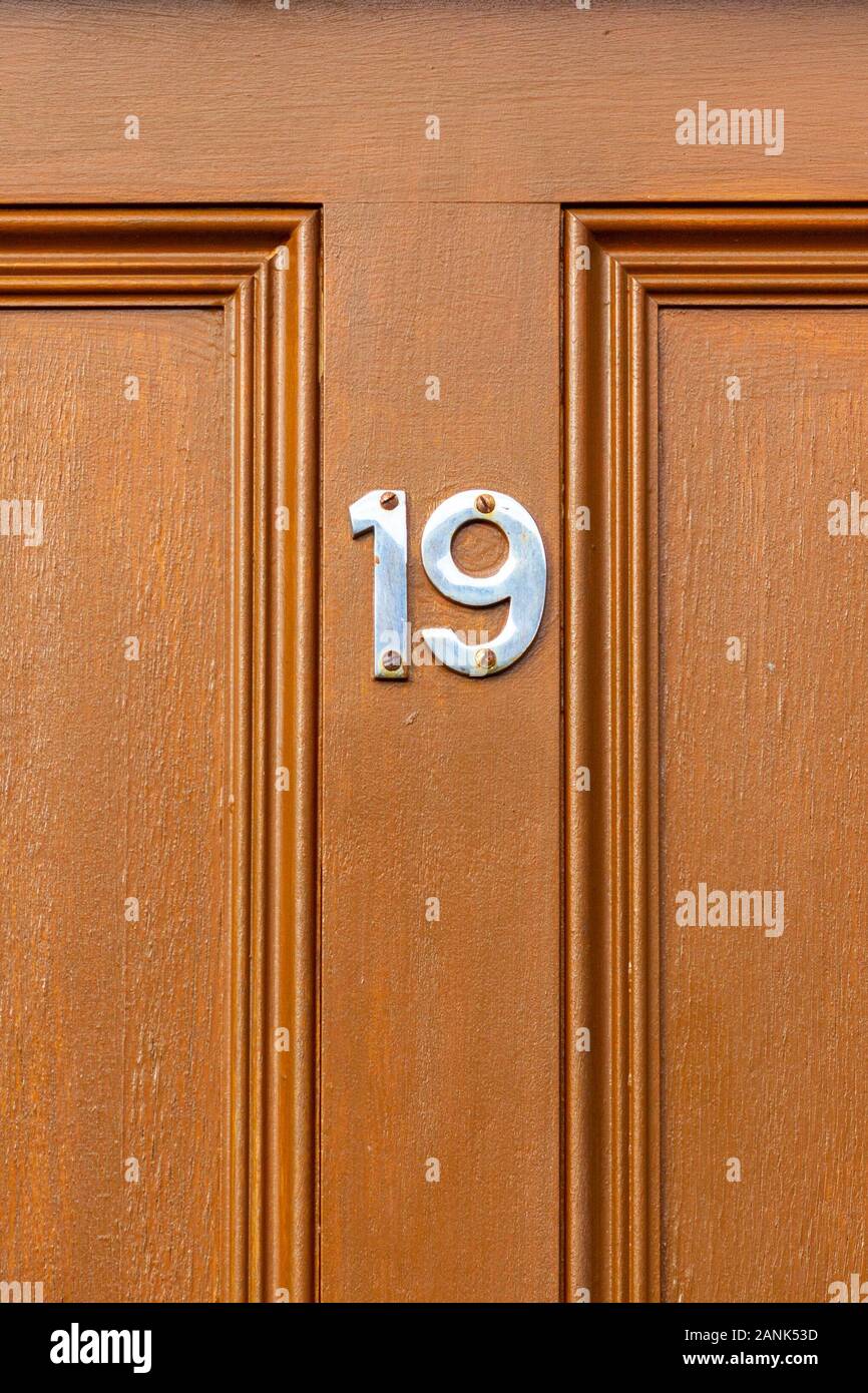 Il numero civico 19 Foto Stock